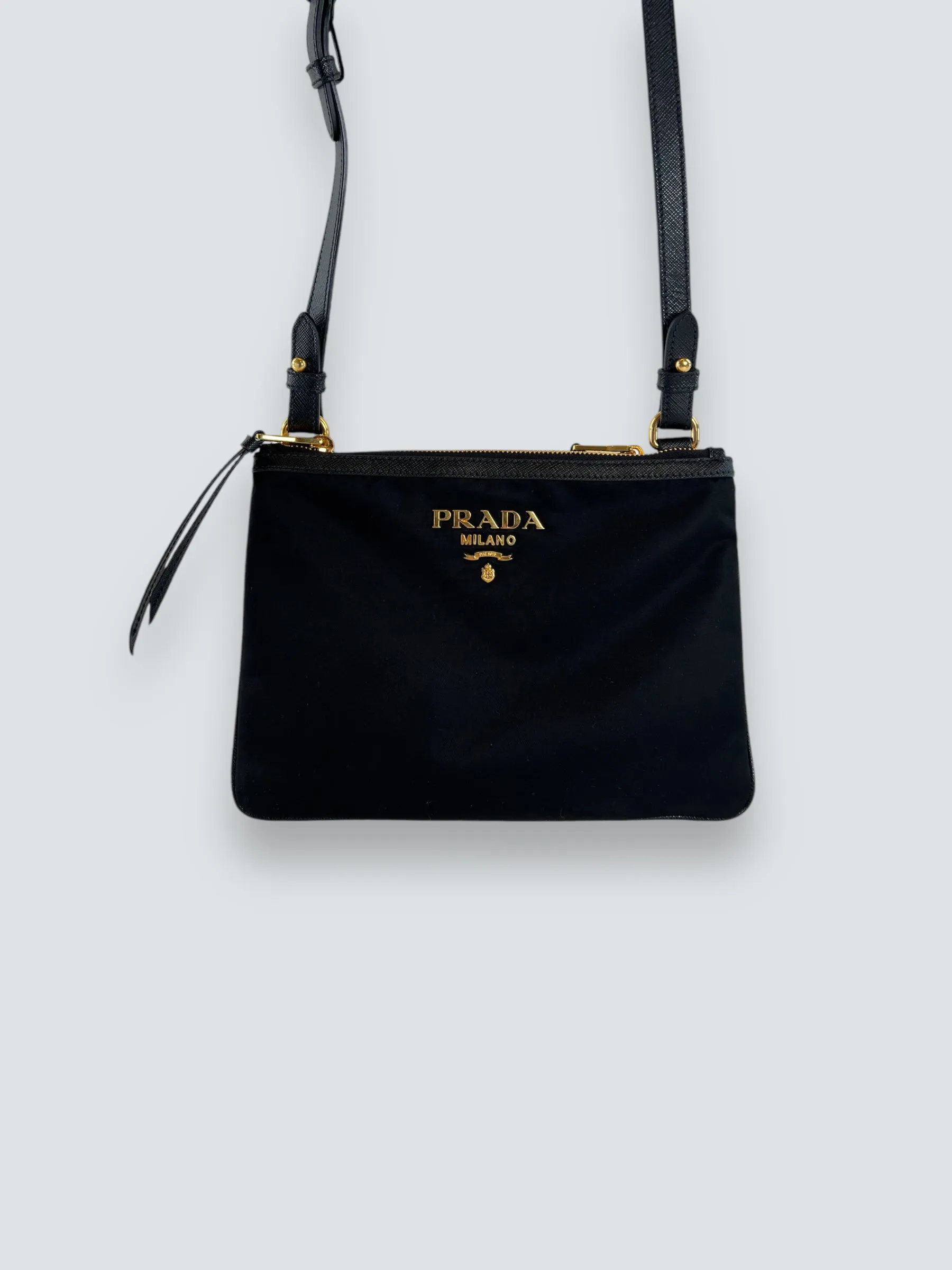 PART PAYMENT ONLY - Prada Black Nylon & Leather Crossbody