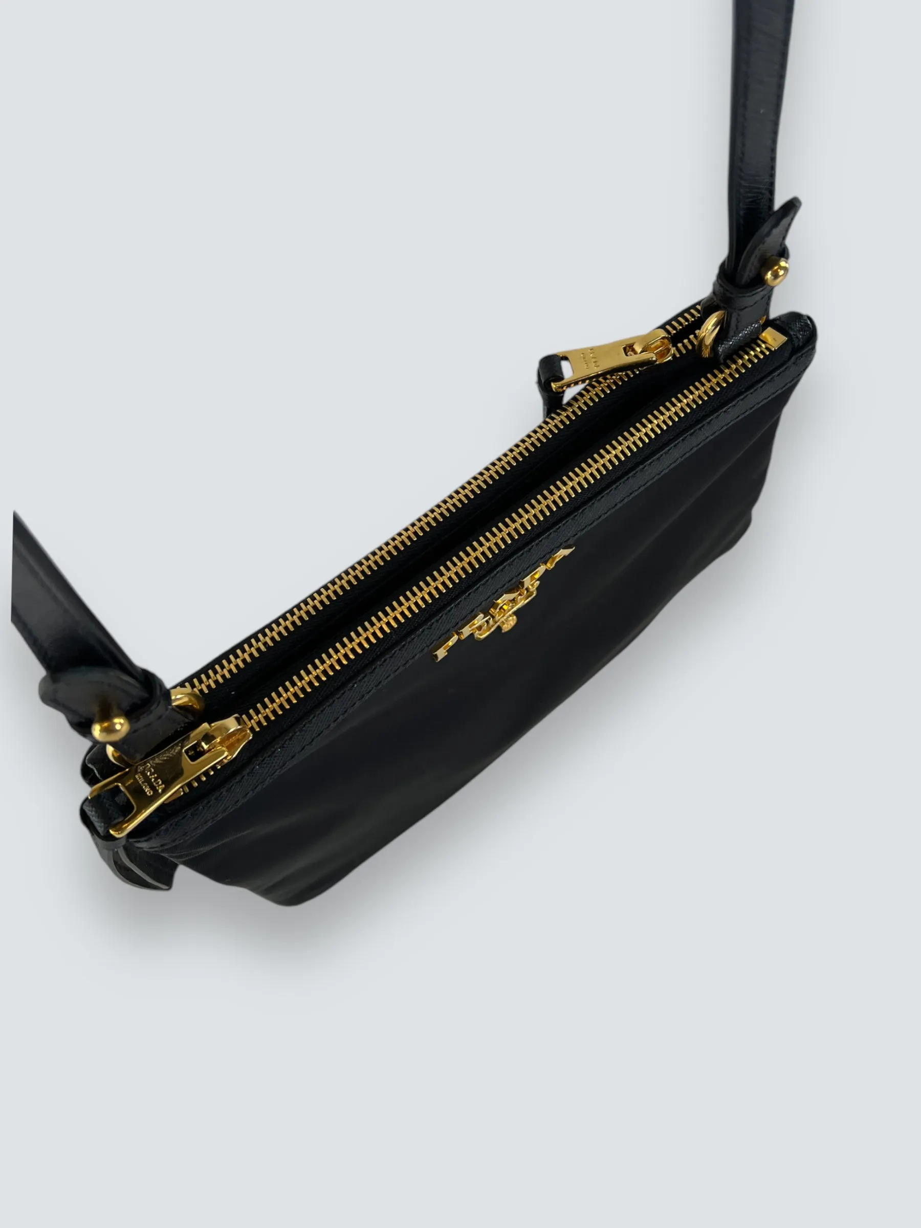 PART PAYMENT ONLY - Prada Black Nylon & Leather Crossbody