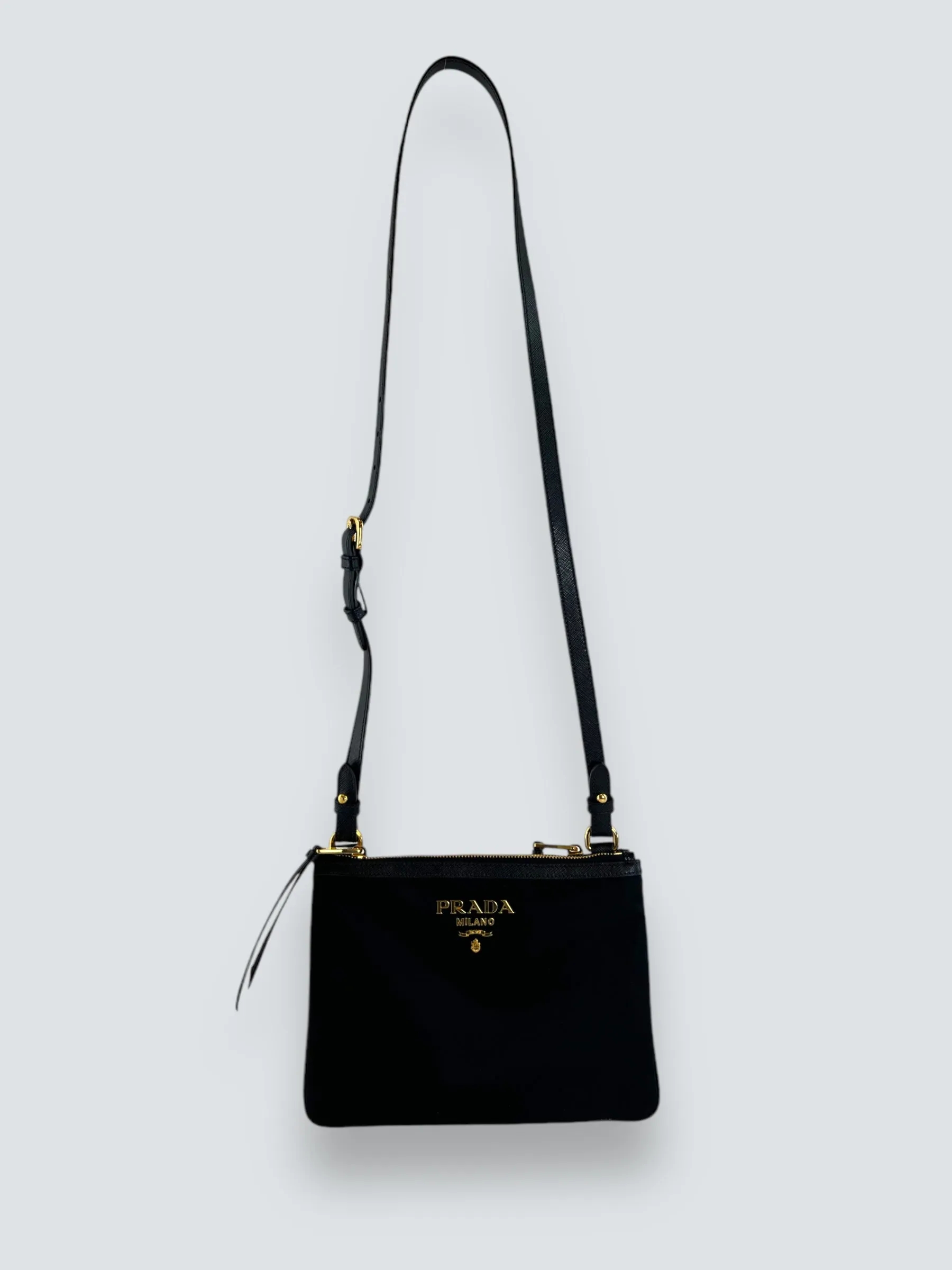 PART PAYMENT ONLY - Prada Black Nylon & Leather Crossbody
