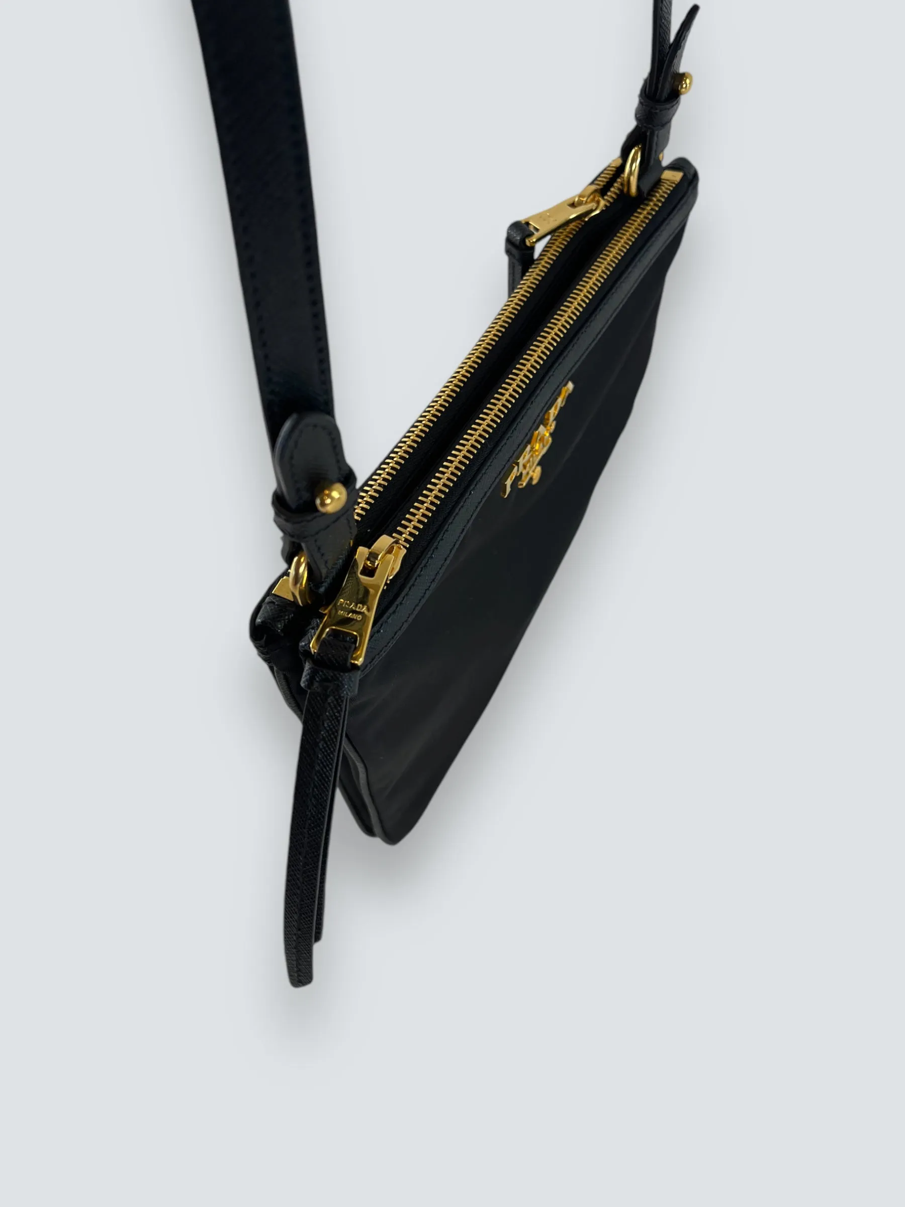 PART PAYMENT ONLY - Prada Black Nylon & Leather Crossbody