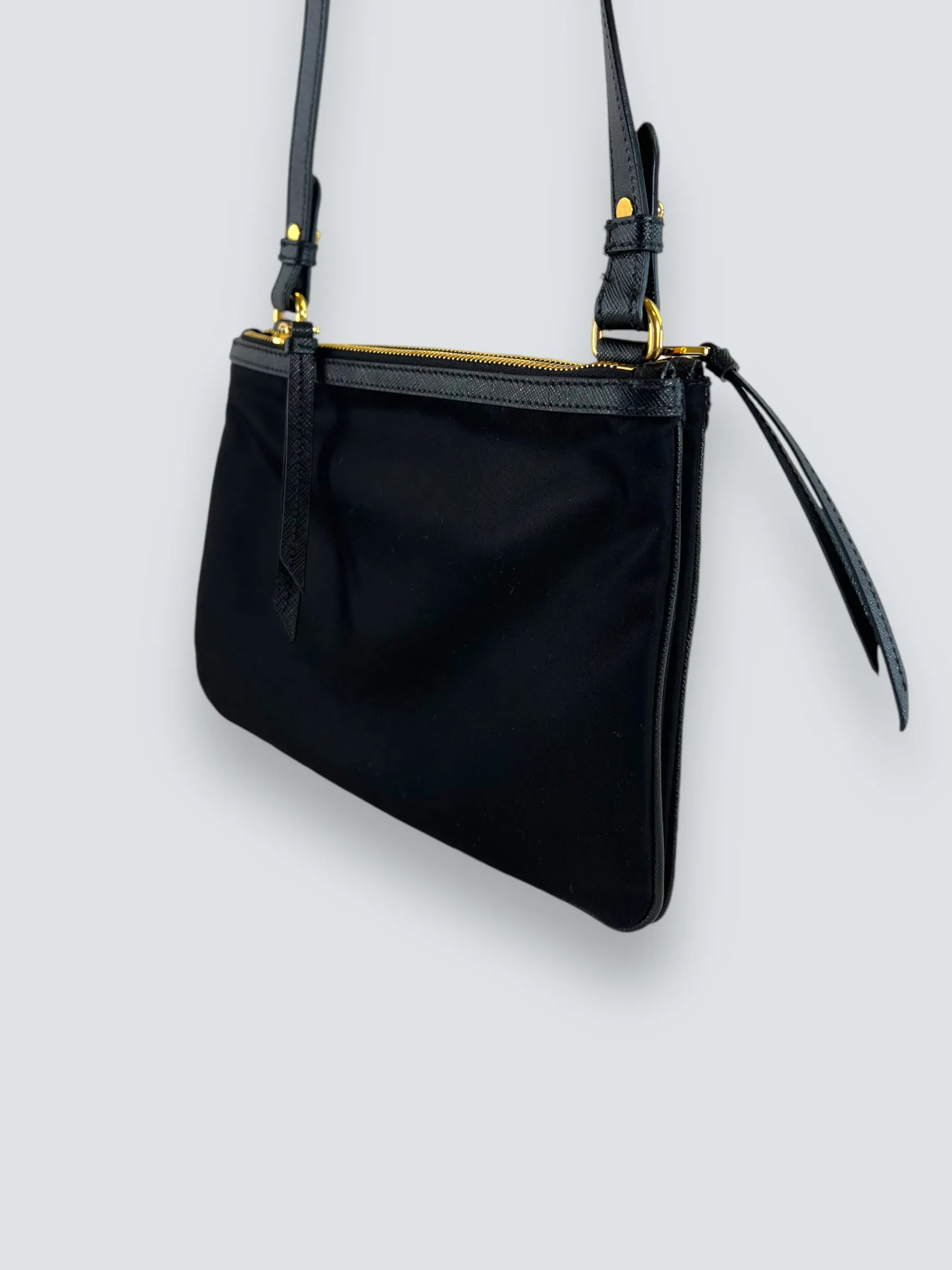 PART PAYMENT ONLY - Prada Black Nylon & Leather Crossbody