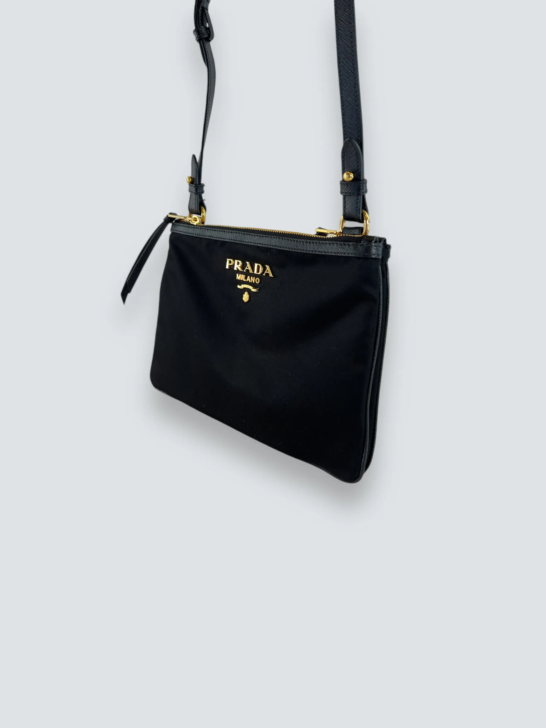 PART PAYMENT ONLY - Prada Black Nylon & Leather Crossbody