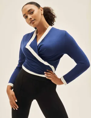 Plus Size Color Block Drapey Cardigan- Sale