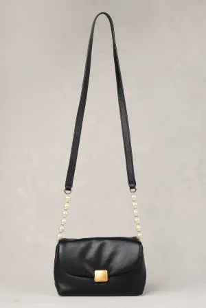 Polly Pearl Strap Bag - Black