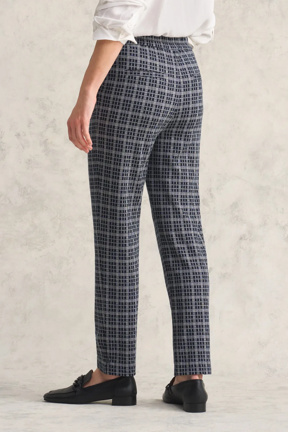 Ponte Check Pant - Ink Check