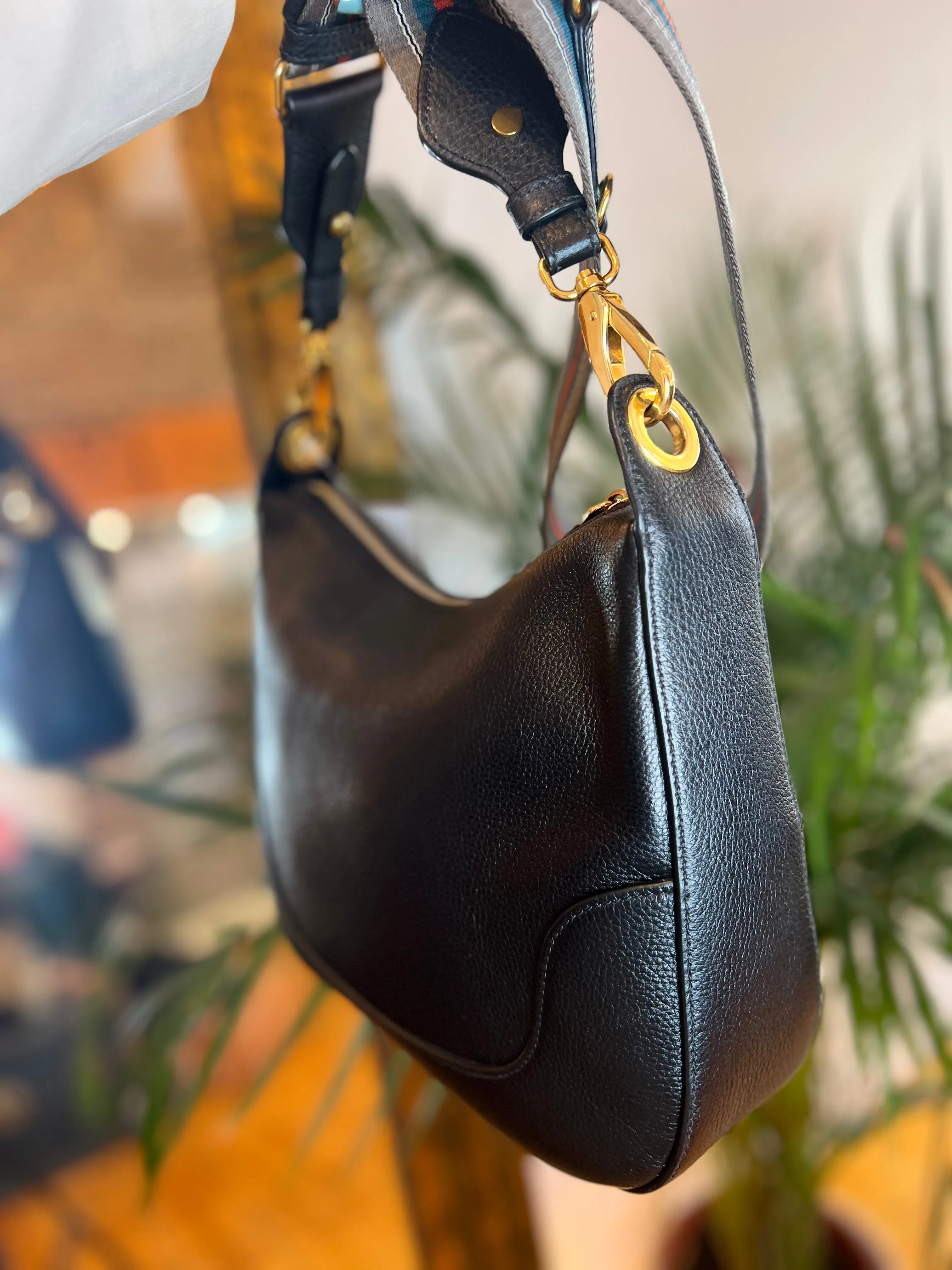Prada Black Leather Crossbody