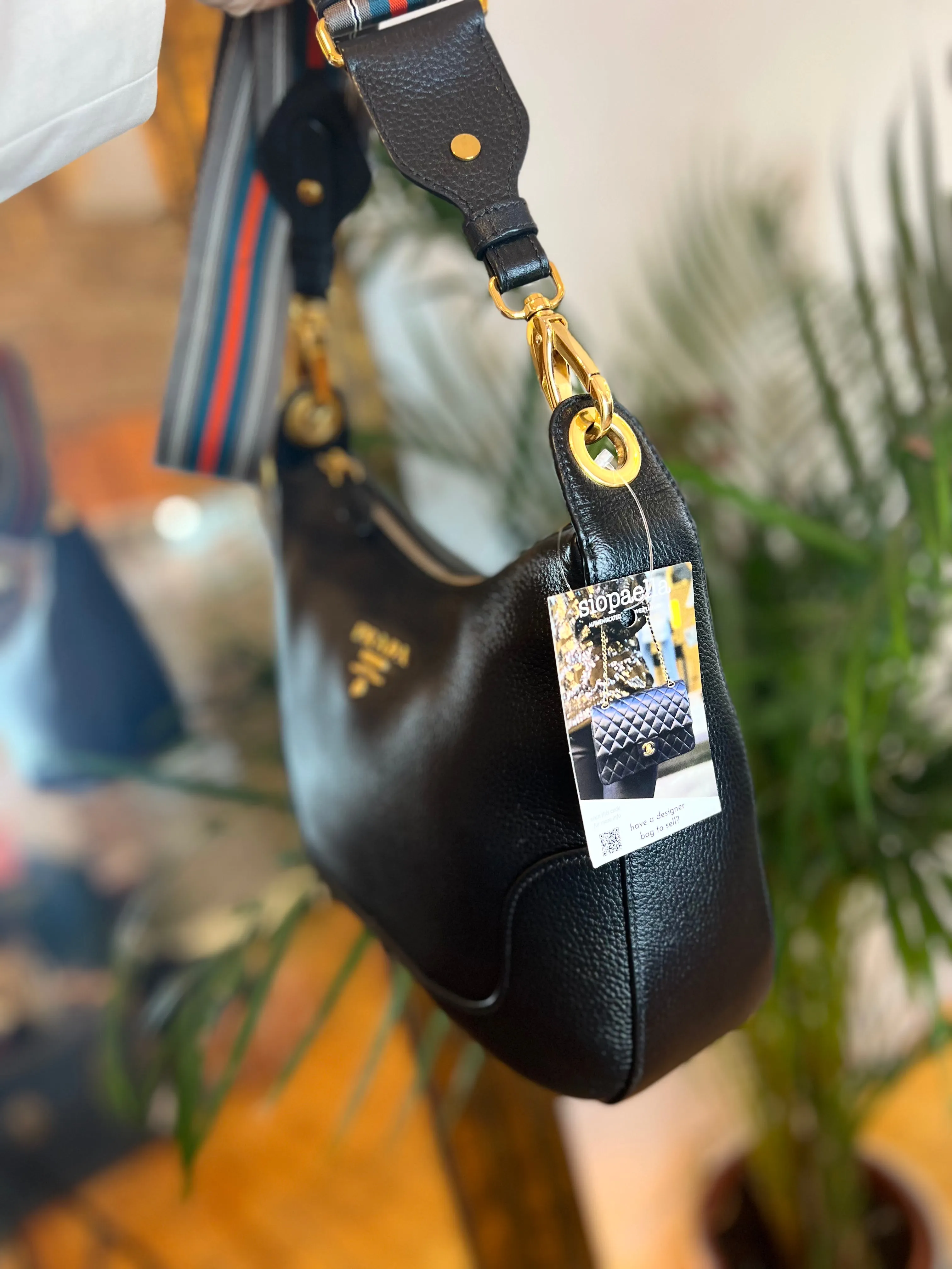 Prada Black Leather Crossbody