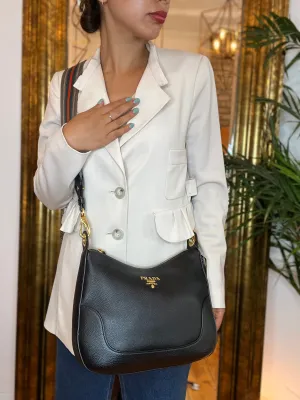 Prada Black Leather Crossbody