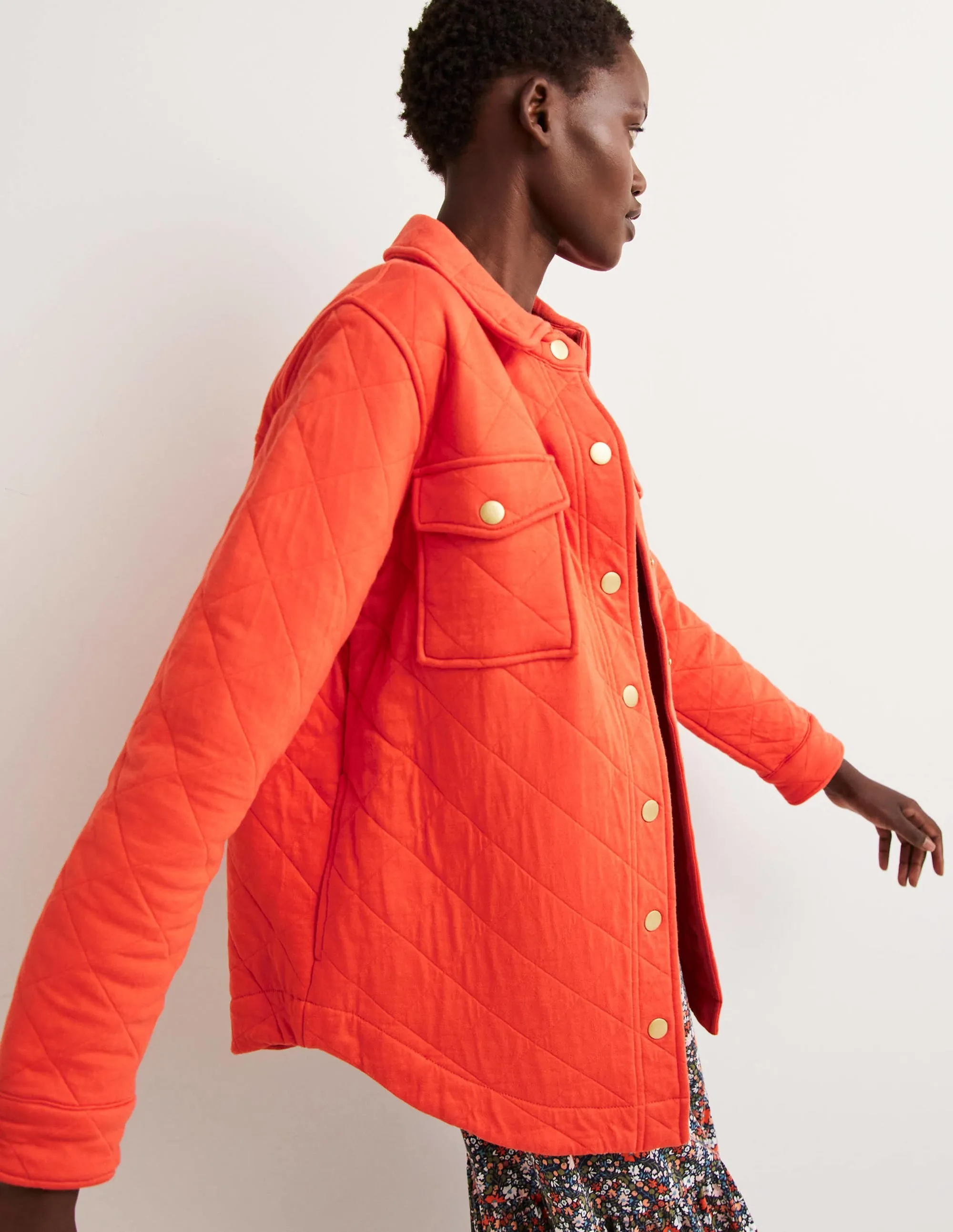 Quilted Jersey Shacket-Tigerlily