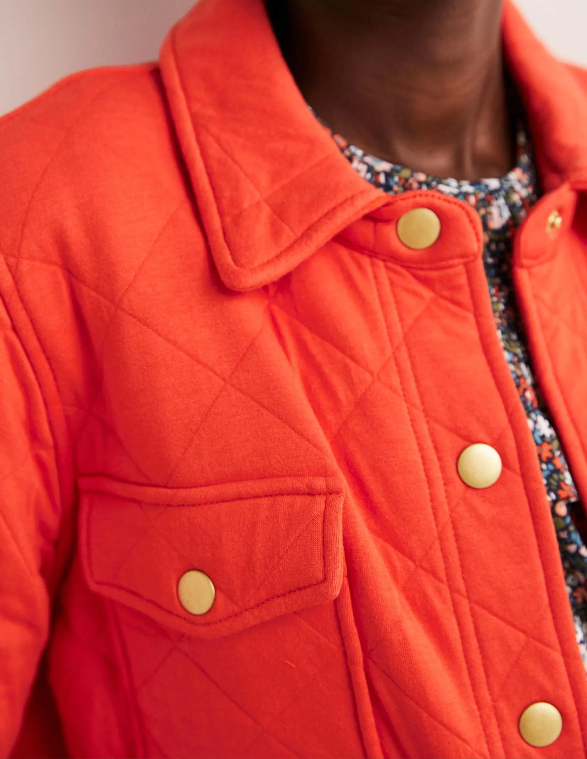 Quilted Jersey Shacket-Tigerlily