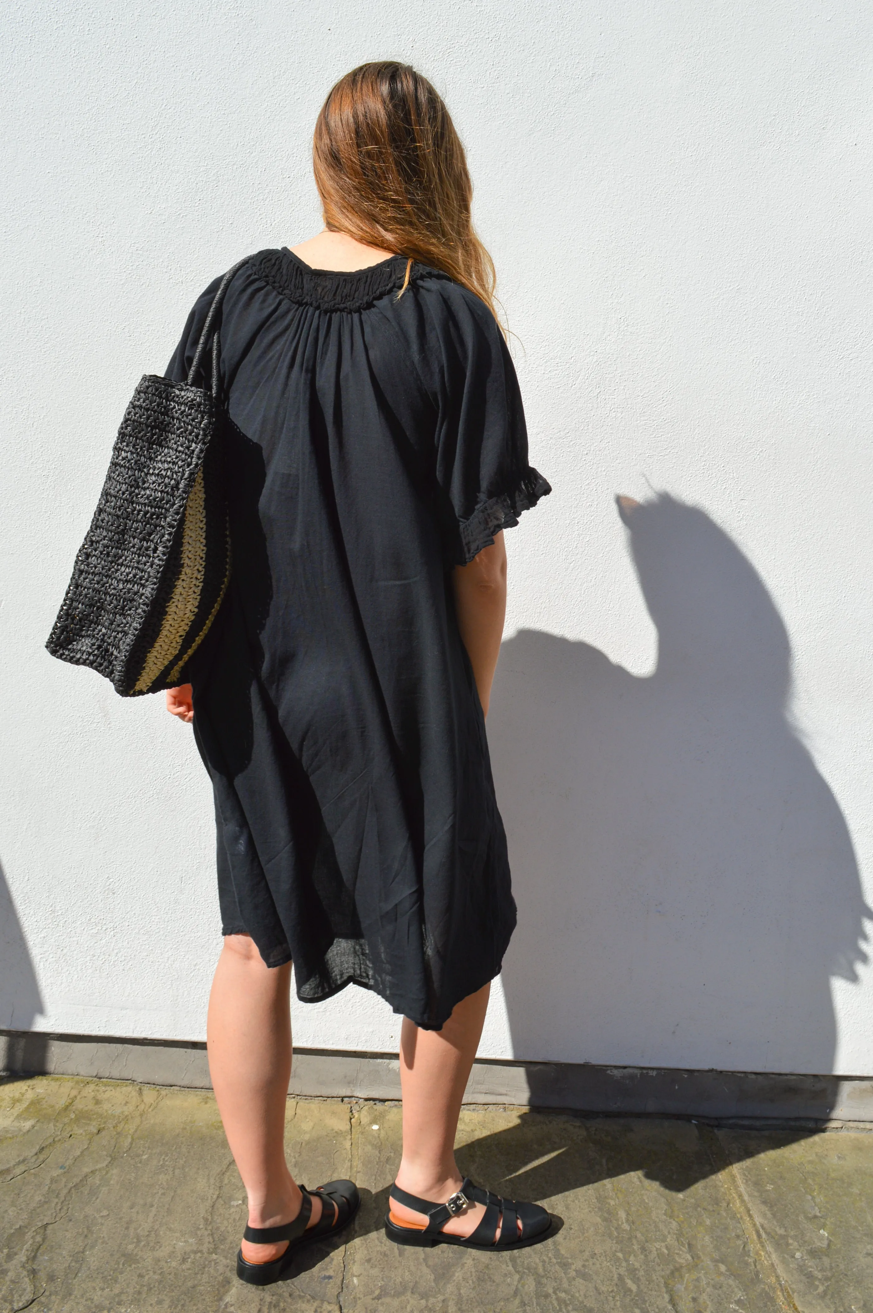 Rabens Saloner Dortia Black Short Angel Dress