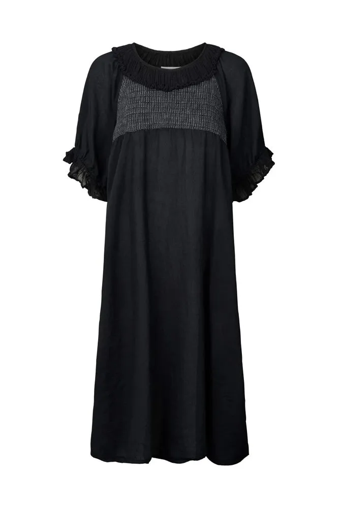 Rabens Saloner Dortia Black Short Angel Dress
