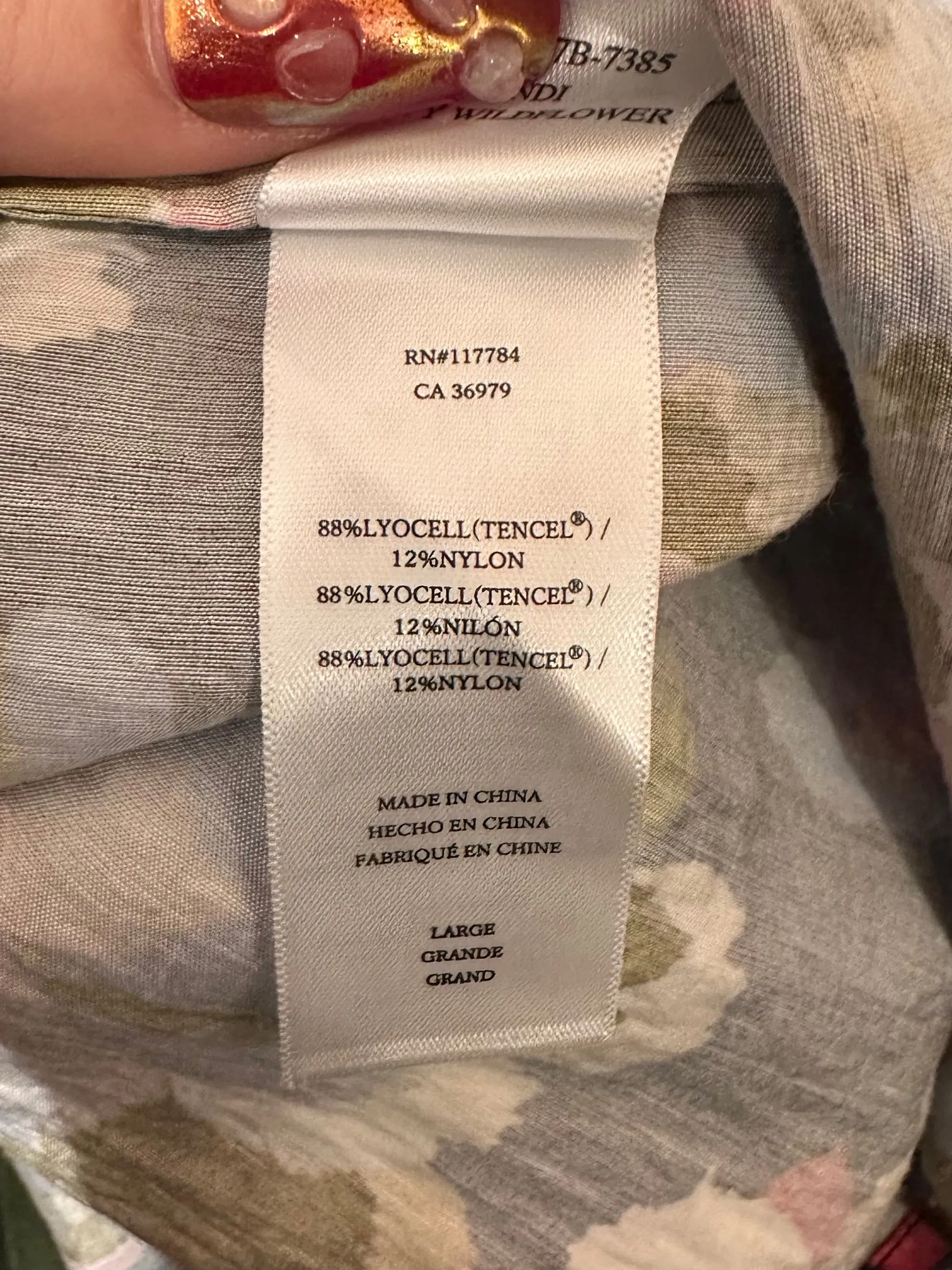 Rails Multi Colour Shirt -Size Large