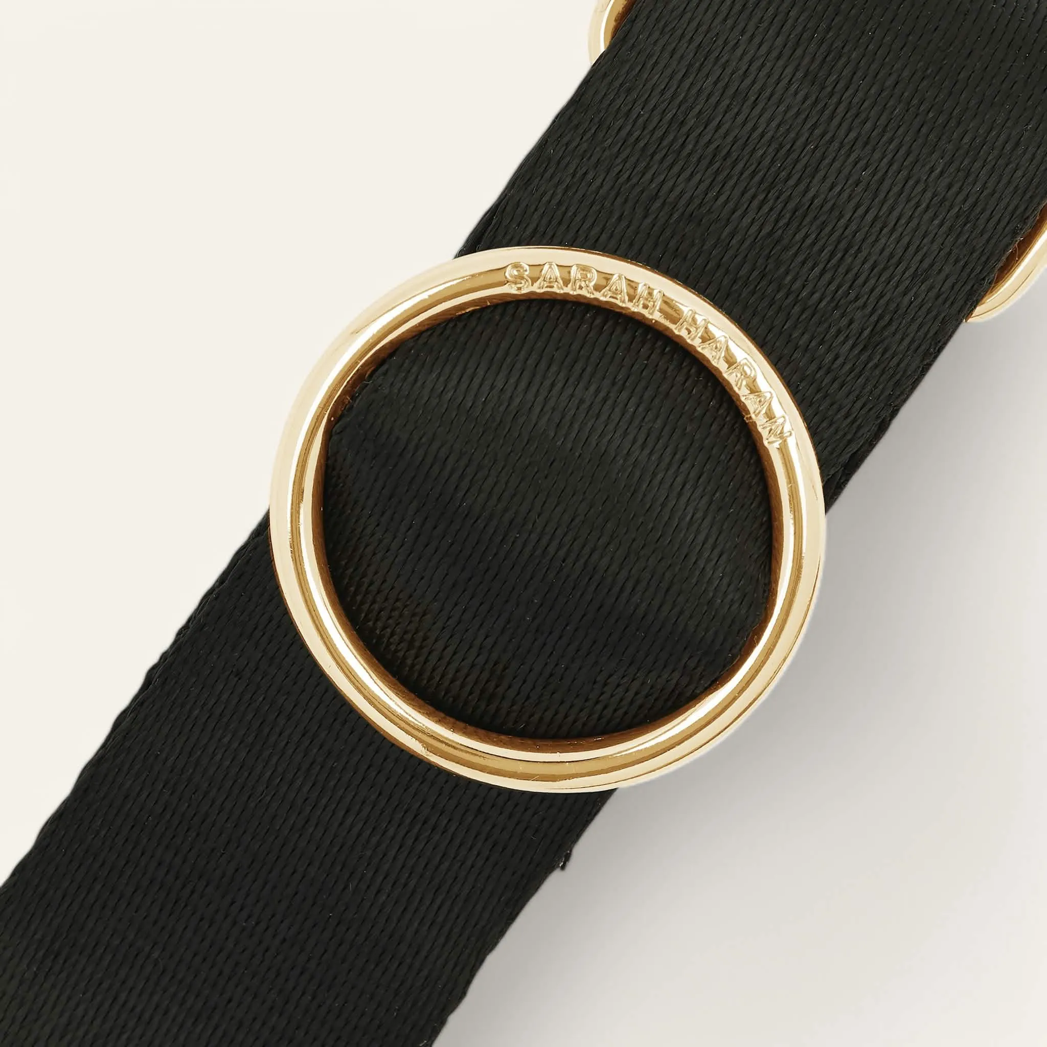 River Strap | Black with Gold hardware