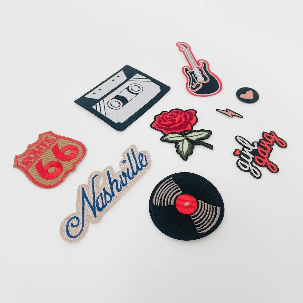 Rock On Iron On Patch Bundle(9 pcs)