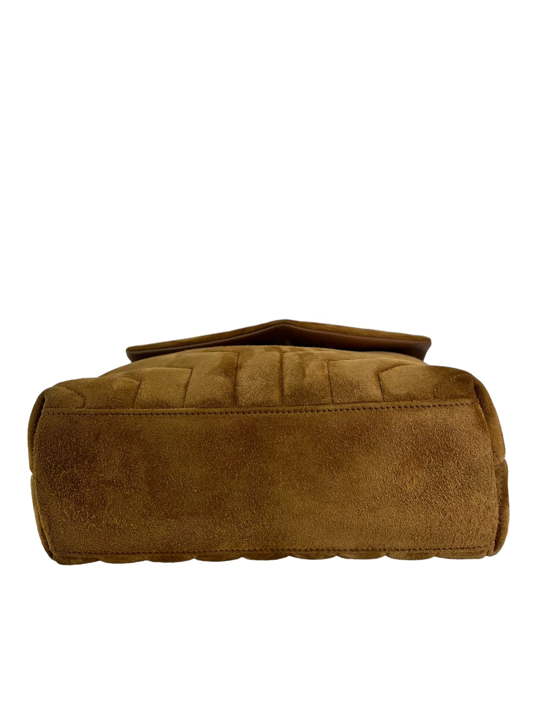 Saint Laurent Small Tan Suede LouLou Crossbody