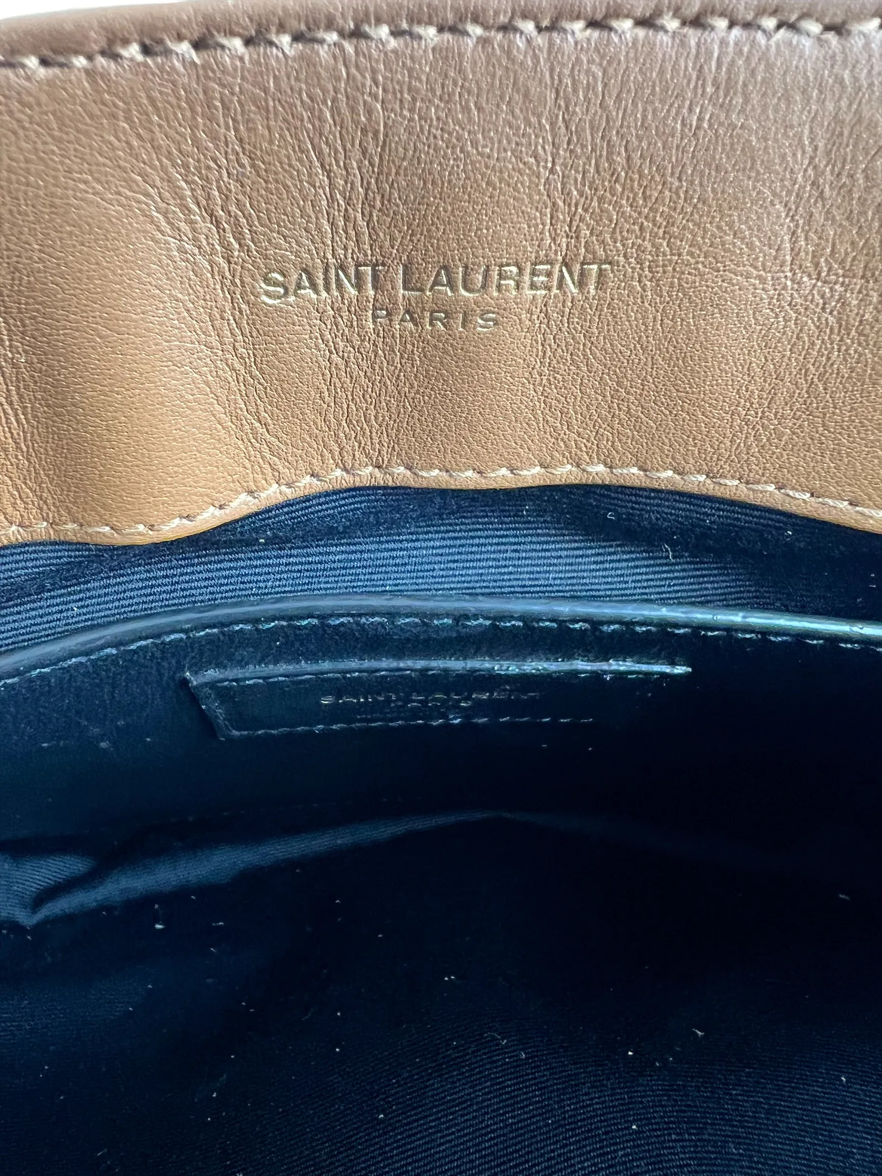 Saint Laurent Small Tan Suede LouLou Crossbody