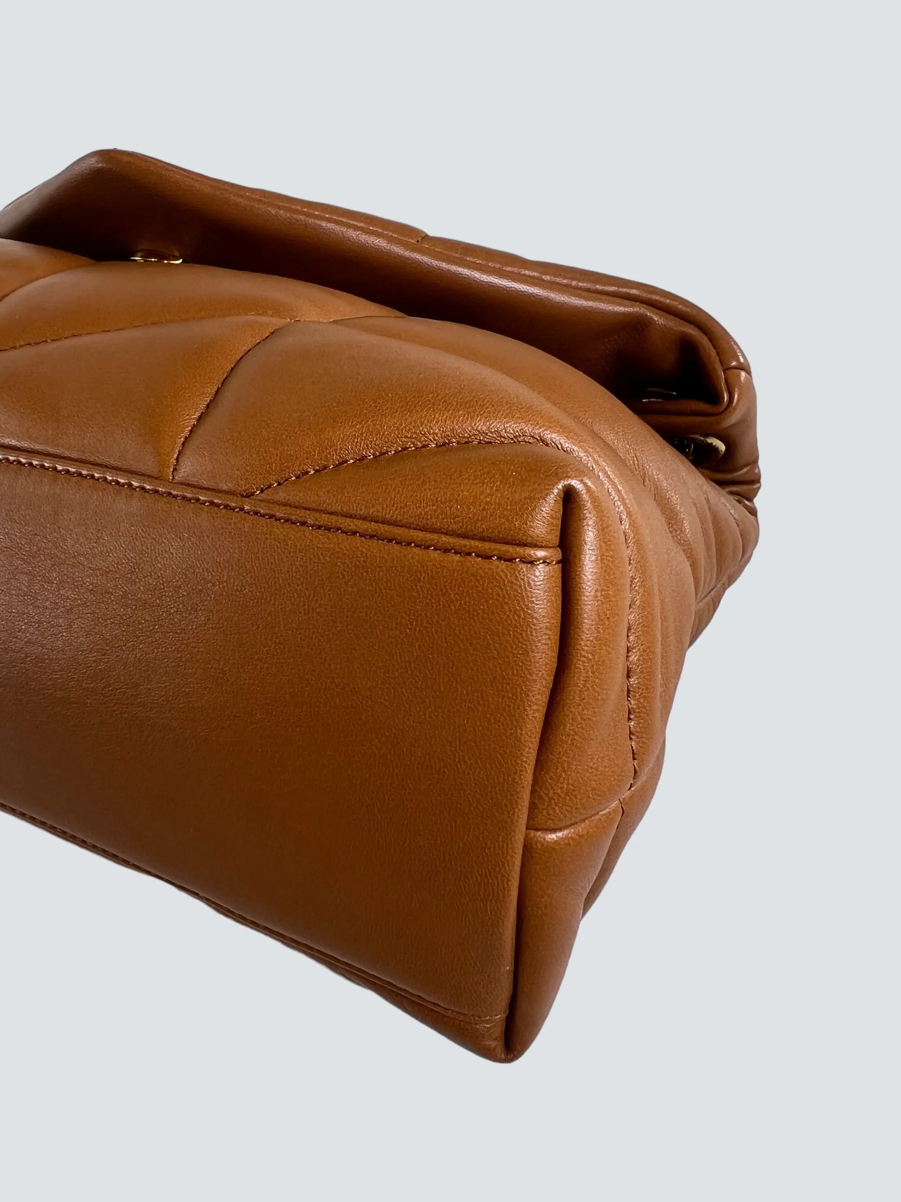 Saint Laurent Tan Nappa Leather Small Puffer Crossbody
