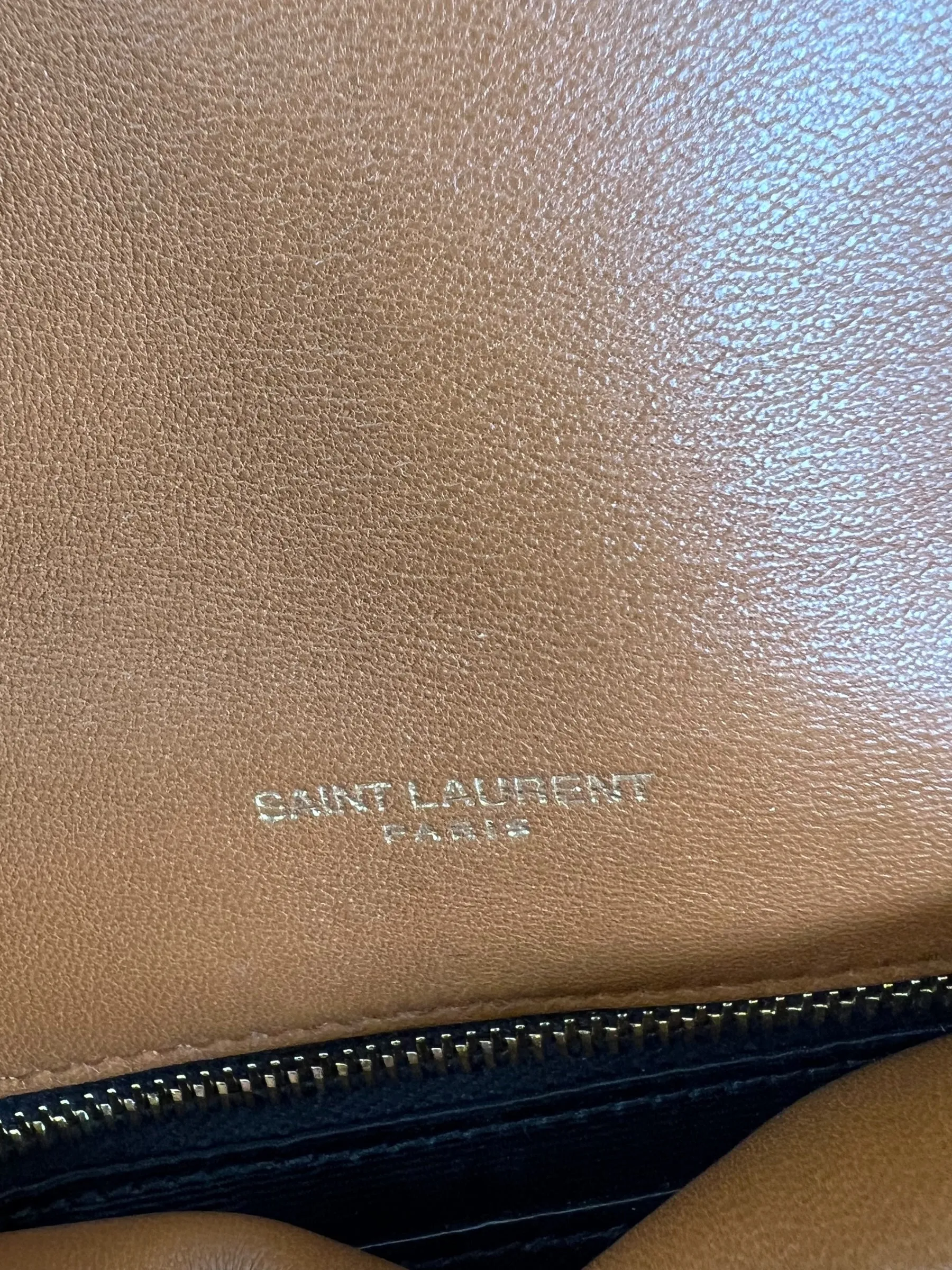 Saint Laurent Tan Nappa Leather Small Puffer Crossbody