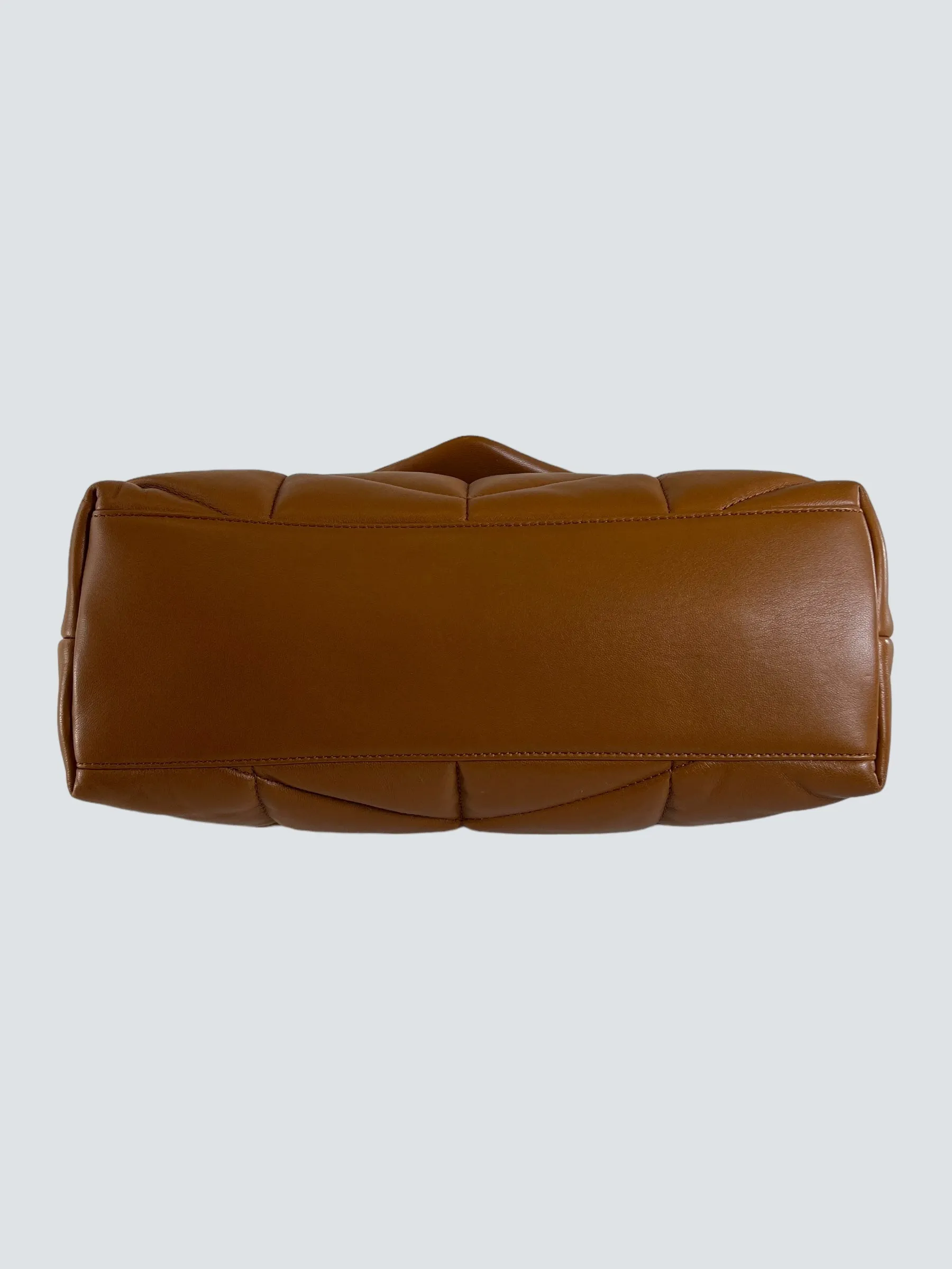 Saint Laurent Tan Nappa Leather Small Puffer Crossbody