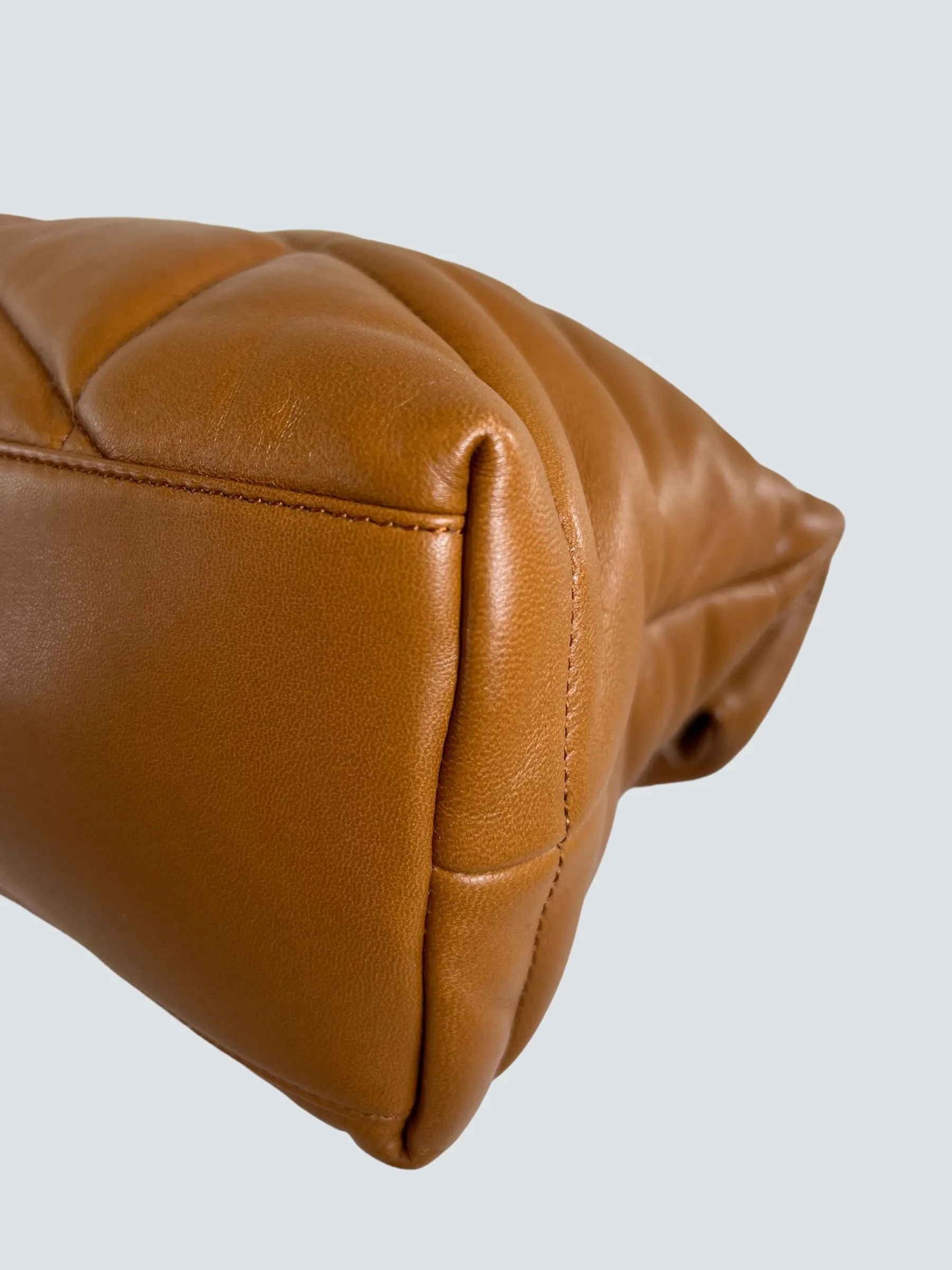 Saint Laurent Tan Nappa Leather Small Puffer Crossbody