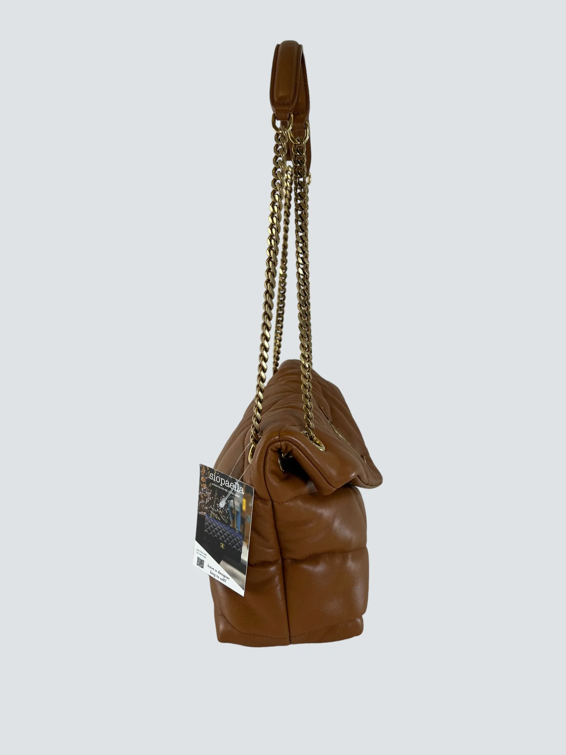 Saint Laurent Tan Nappa Leather Small Puffer Crossbody