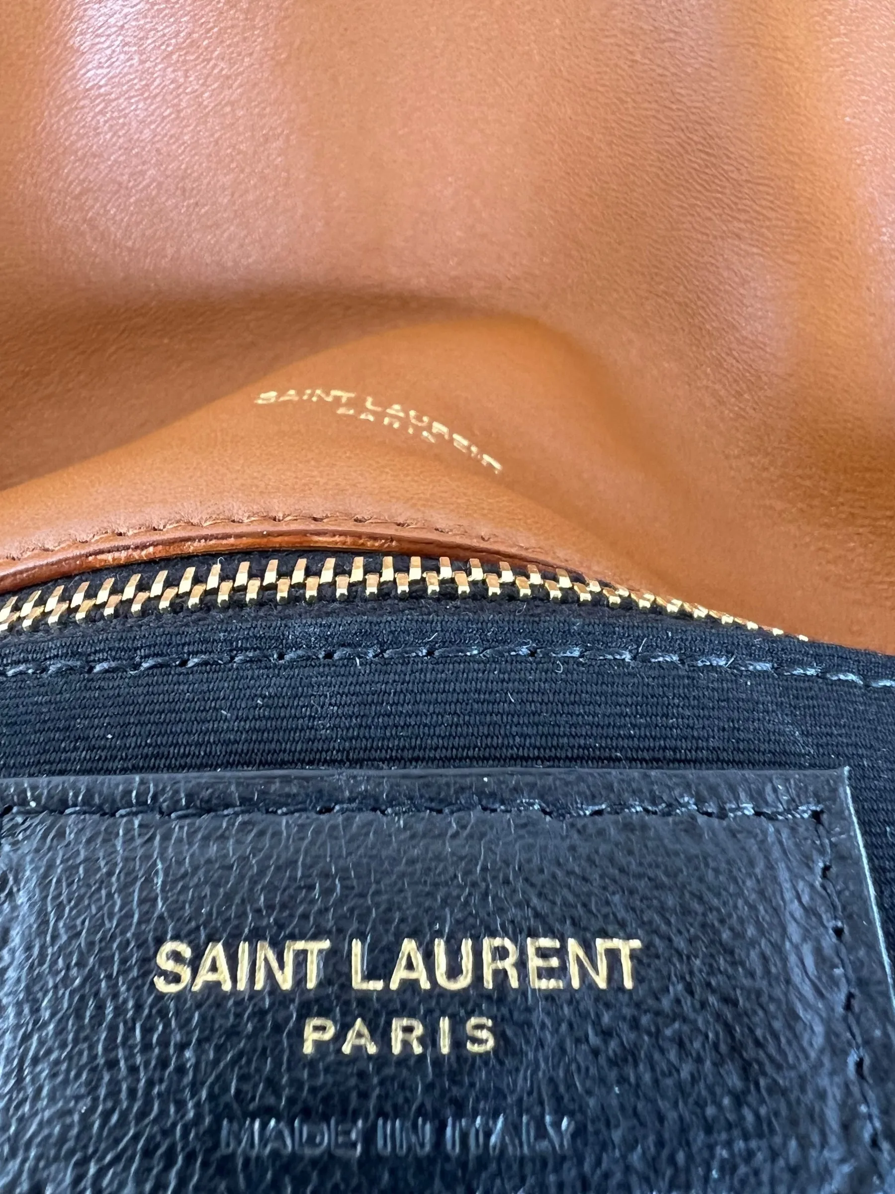 Saint Laurent Tan Nappa Leather Small Puffer Crossbody