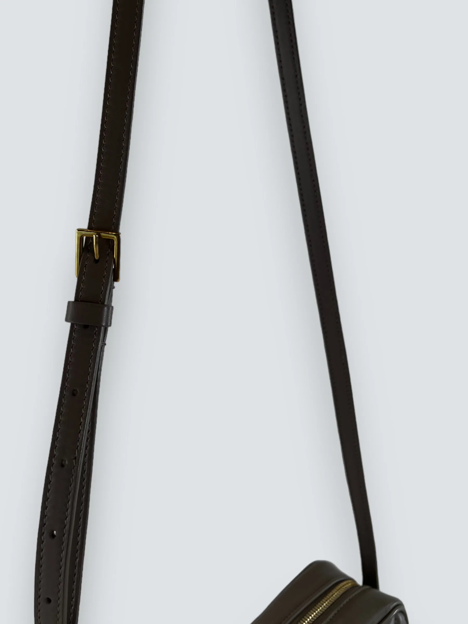 Saint Laurent Taupe Quilted Leather Lou Camera Bag