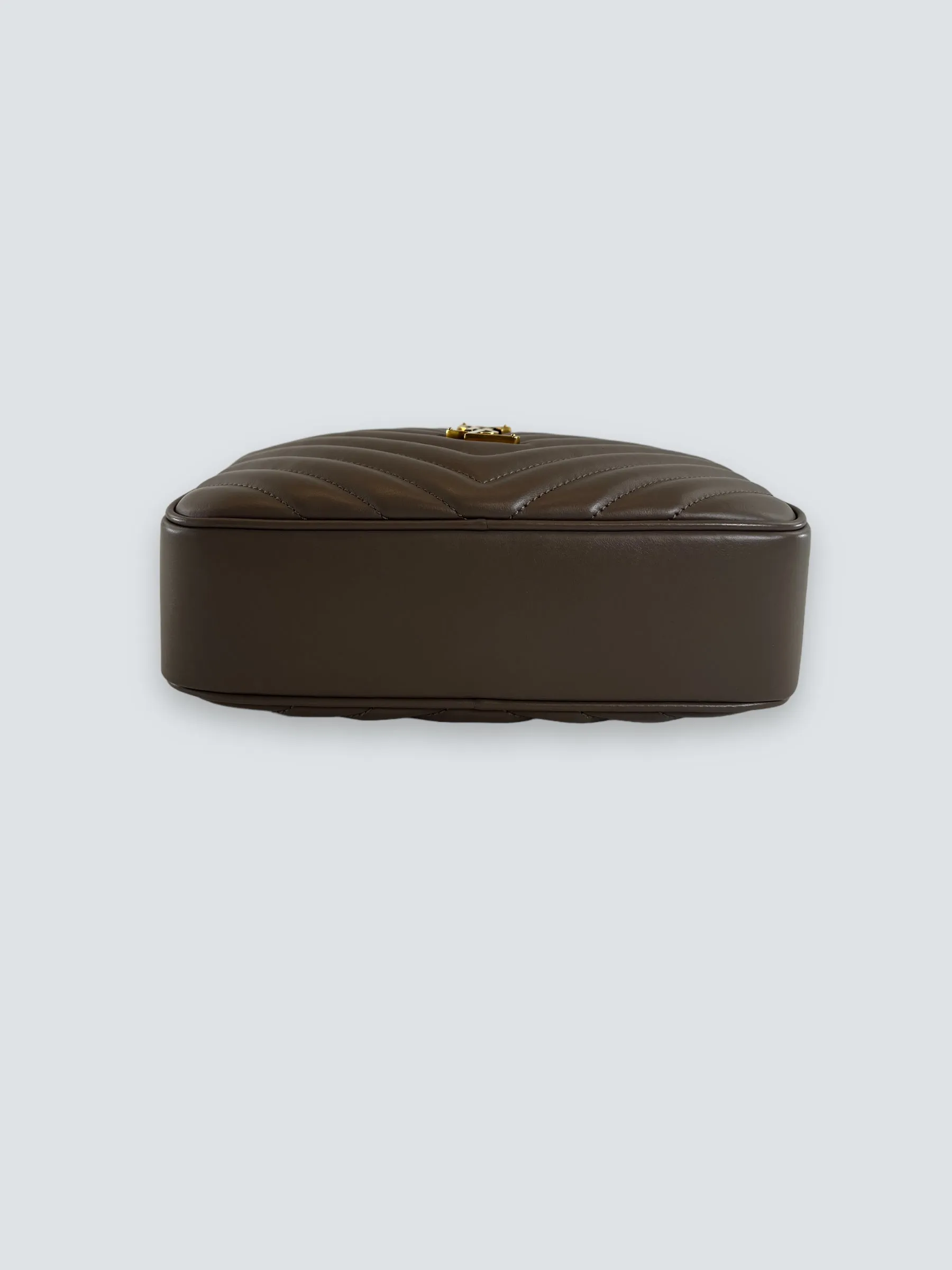 Saint Laurent Taupe Quilted Leather Lou Camera Bag