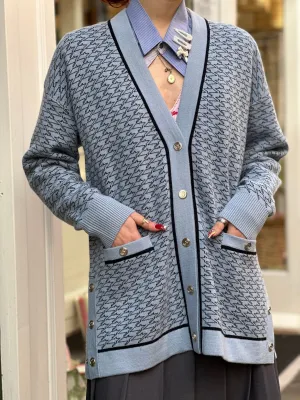 Sandro Blue Cardigan - Size Medium