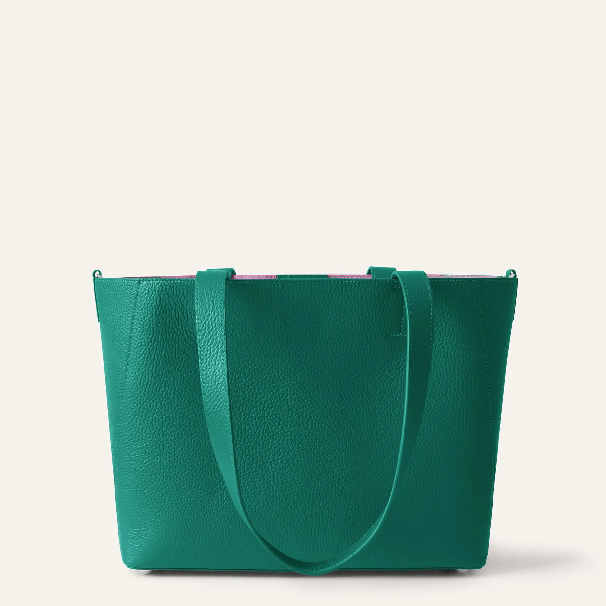 Sarah Tote | Evergreen with Silver hardware