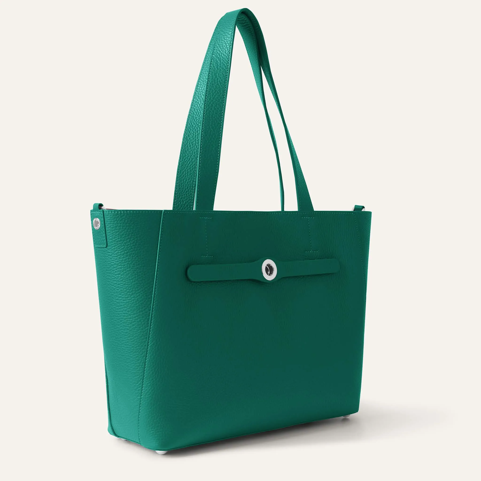 Sarah Tote | Evergreen with Silver hardware