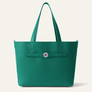 Sarah Tote | Evergreen with Silver hardware