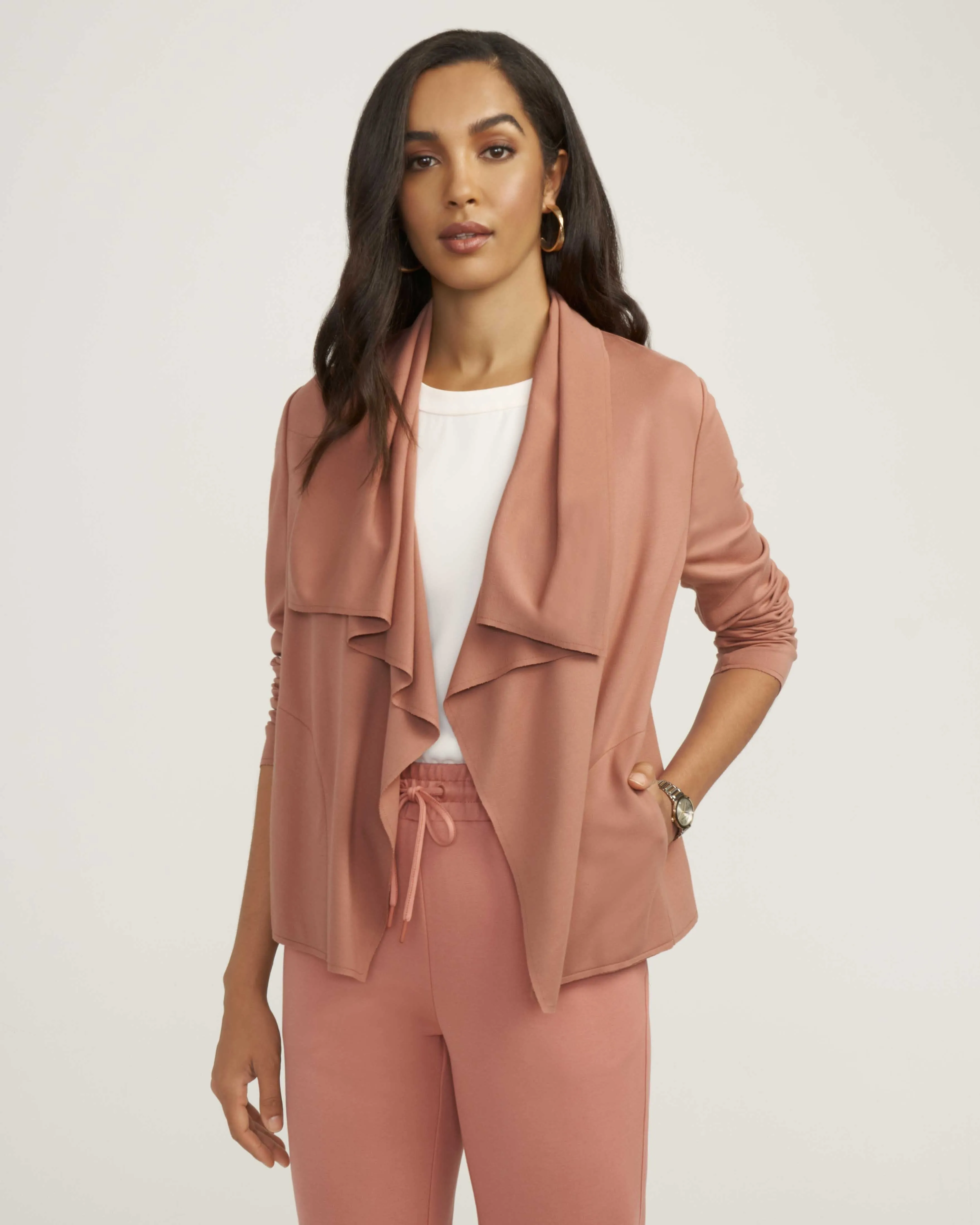 Serenity Knit Drape Front Cardigan- Sale