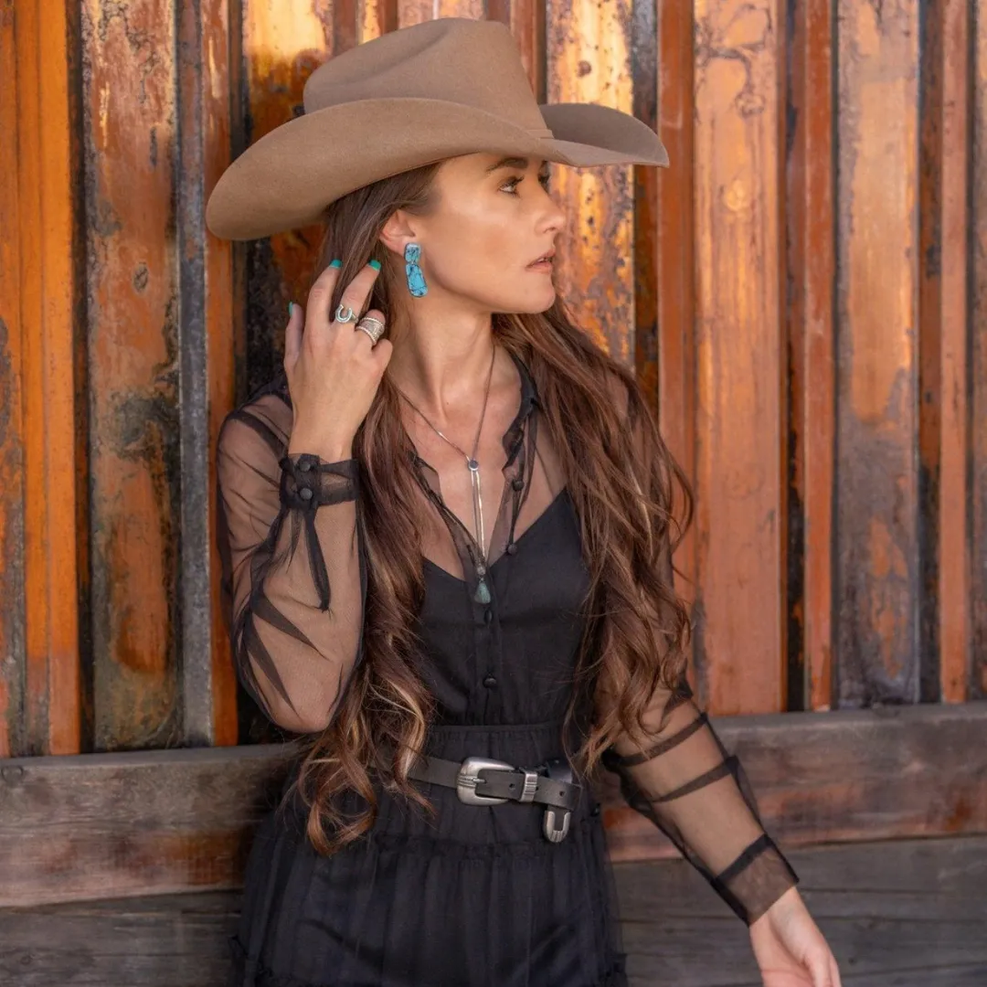 Silver Minimalist Western Belt
