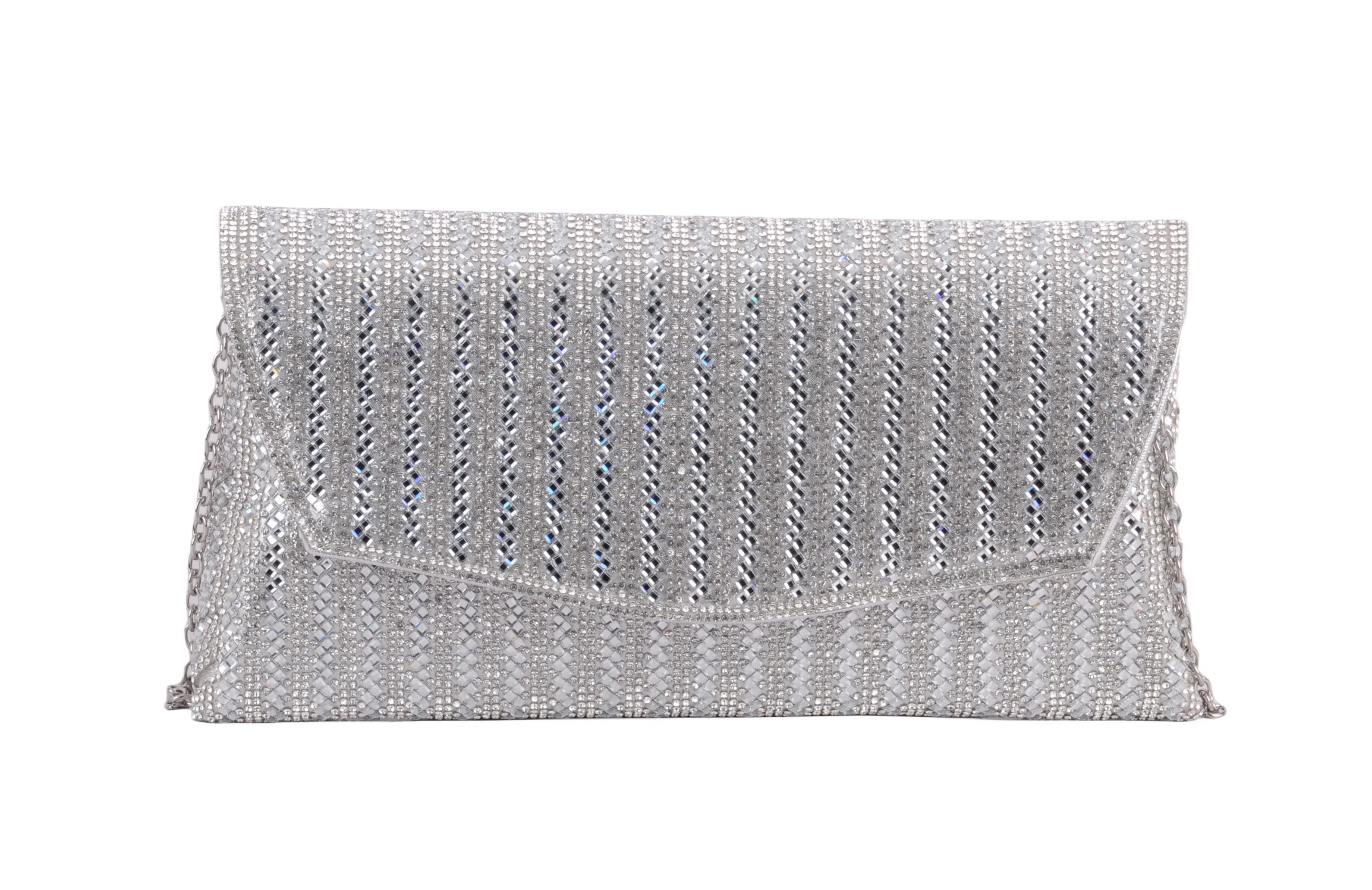 Sparkling Striped Evening Clutch