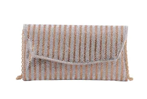 Sparkling Striped Evening Clutch
