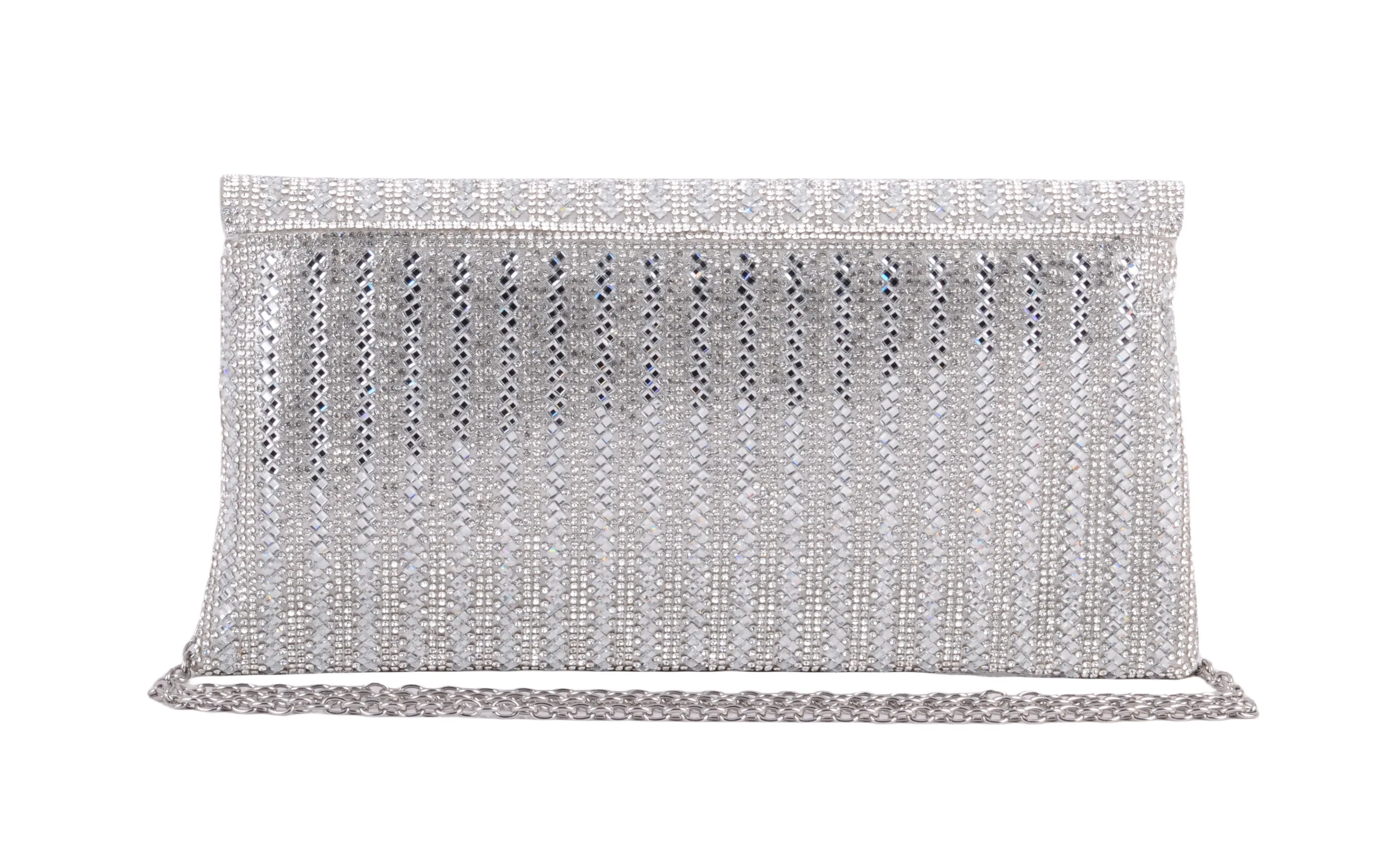 Sparkling Striped Evening Clutch