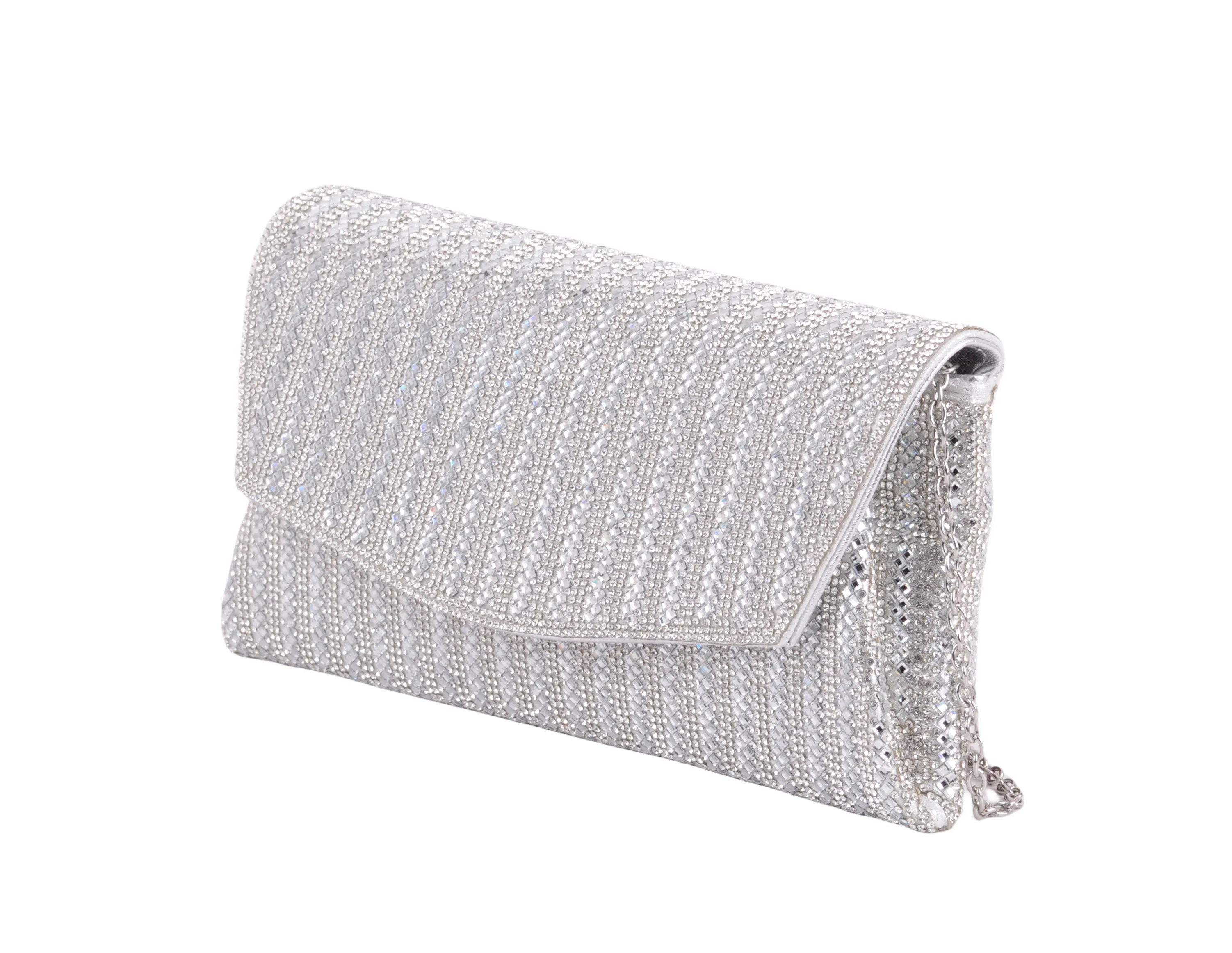 Sparkling Striped Evening Clutch