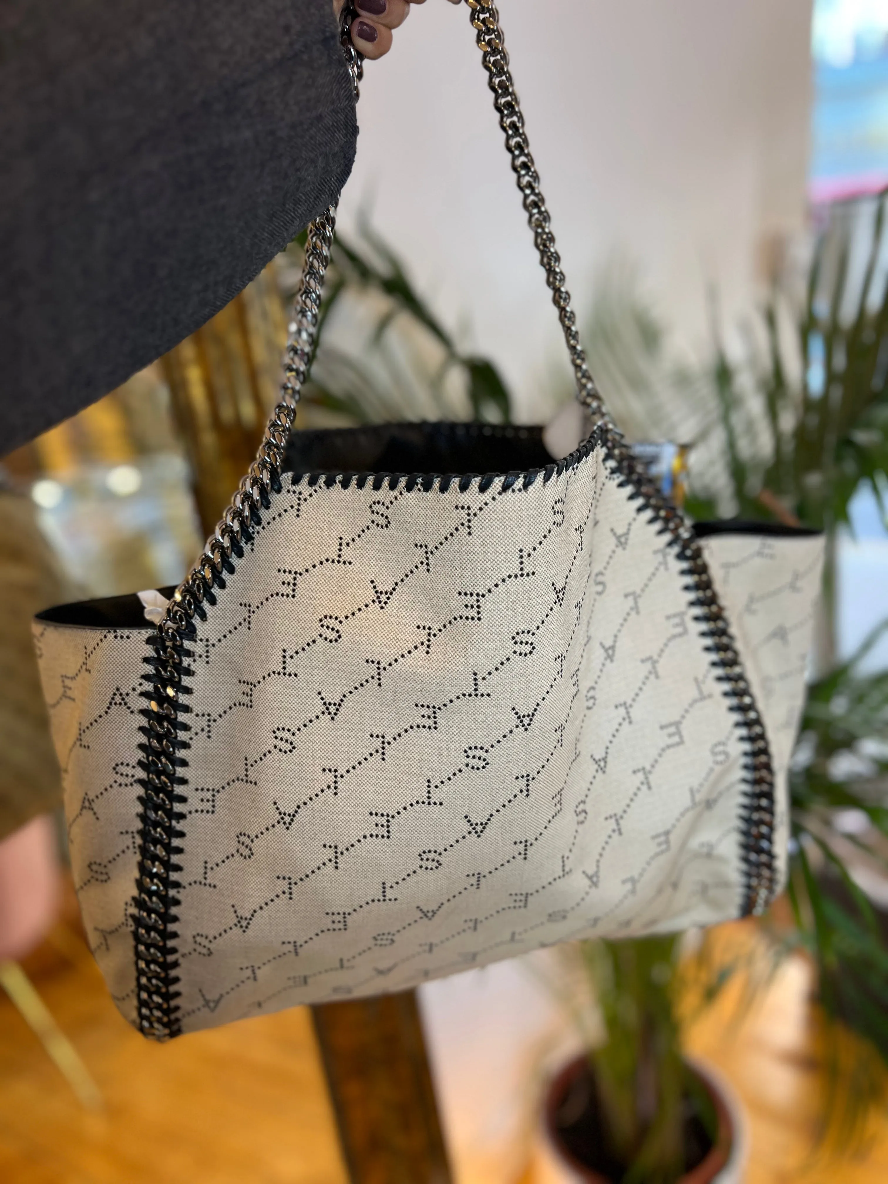Stella McCartney Monogram Printed Logo Canvas Falabella with Pochette (Reversable)