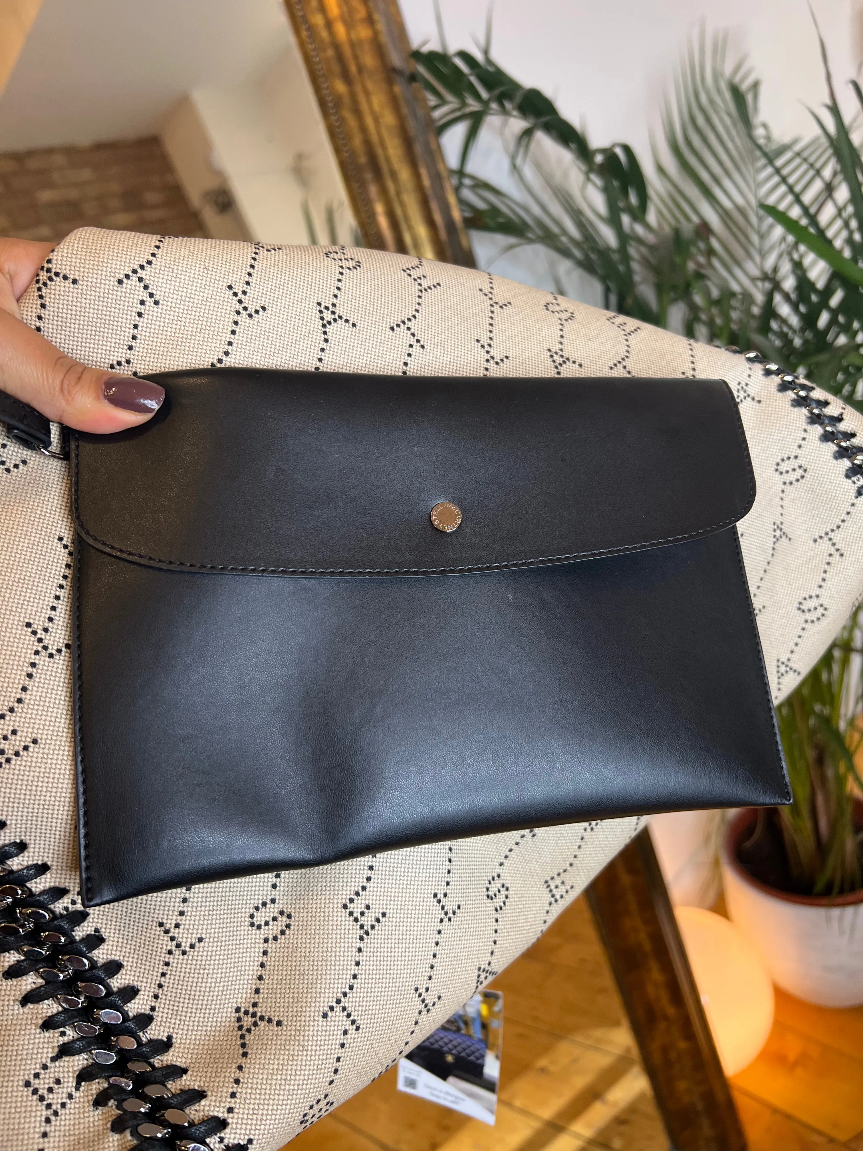 Stella McCartney Monogram Printed Logo Canvas Falabella with Pochette (Reversable)