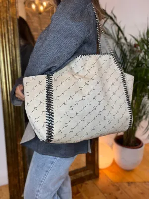 Stella McCartney Monogram Printed Logo Canvas Falabella with Pochette (Reversable)