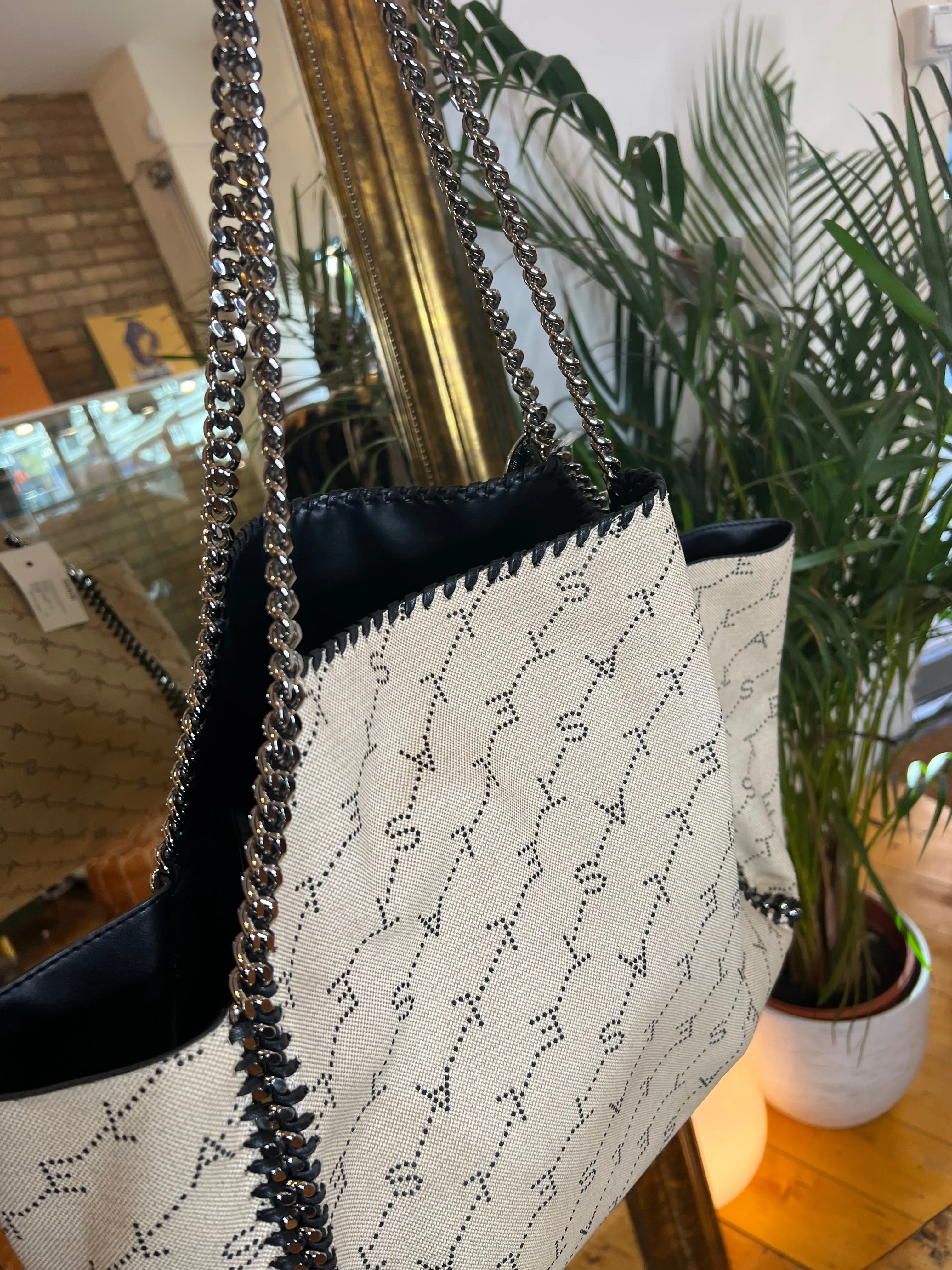 Stella McCartney Monogram Printed Logo Canvas Falabella with Pochette (Reversable)