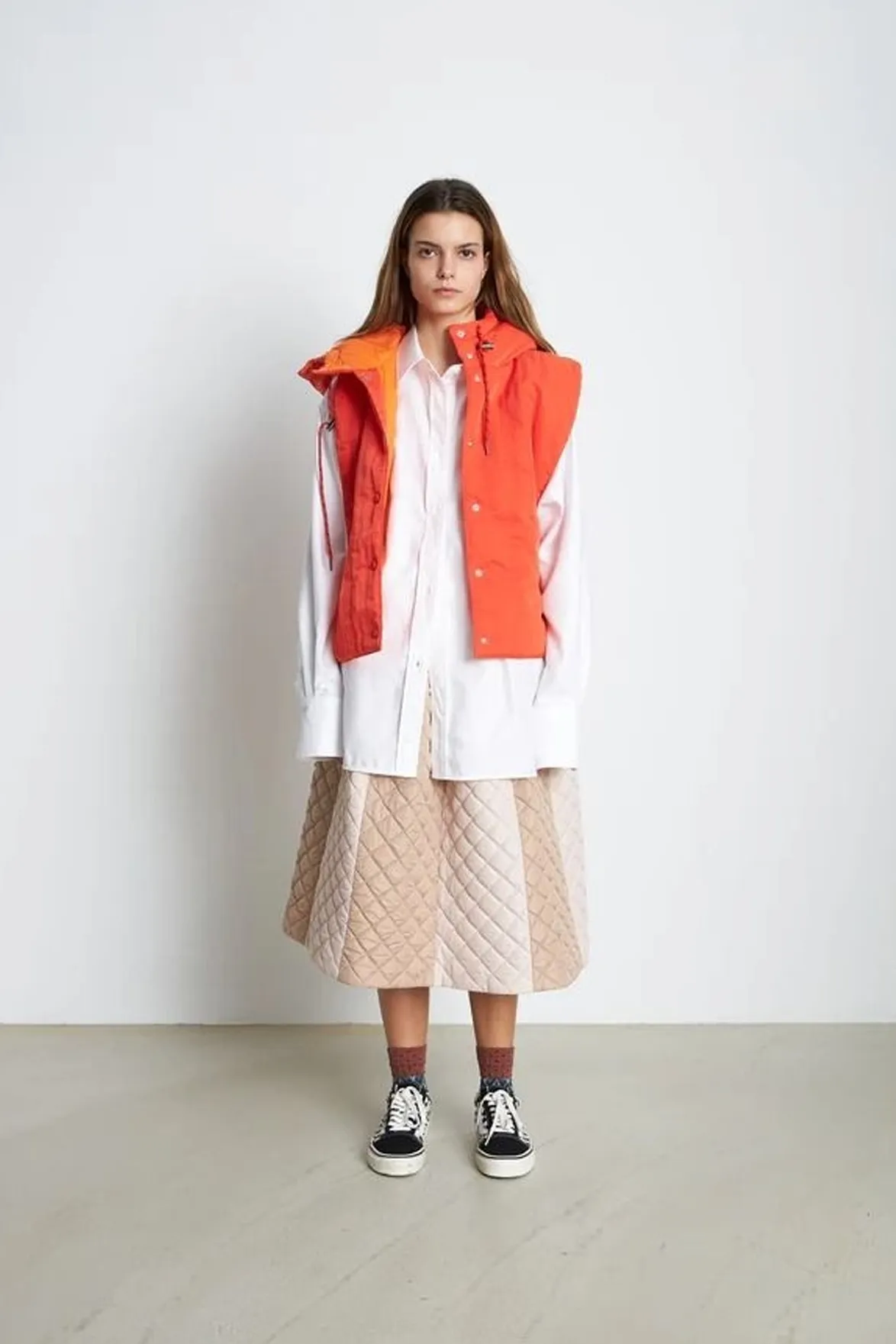 Stella Nova Hooded Orange Red Vest