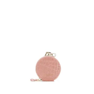 TB Coin Case Croco - Nude Pink