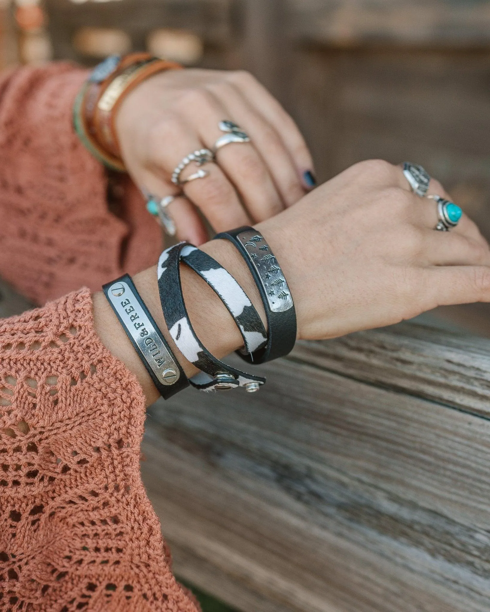 The Calf Skin Double Wrap Bracelet