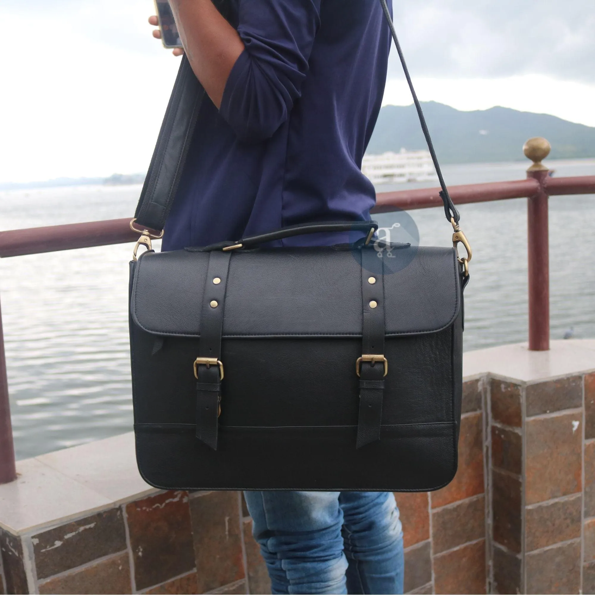 The Carrier Black Laptop Messenger