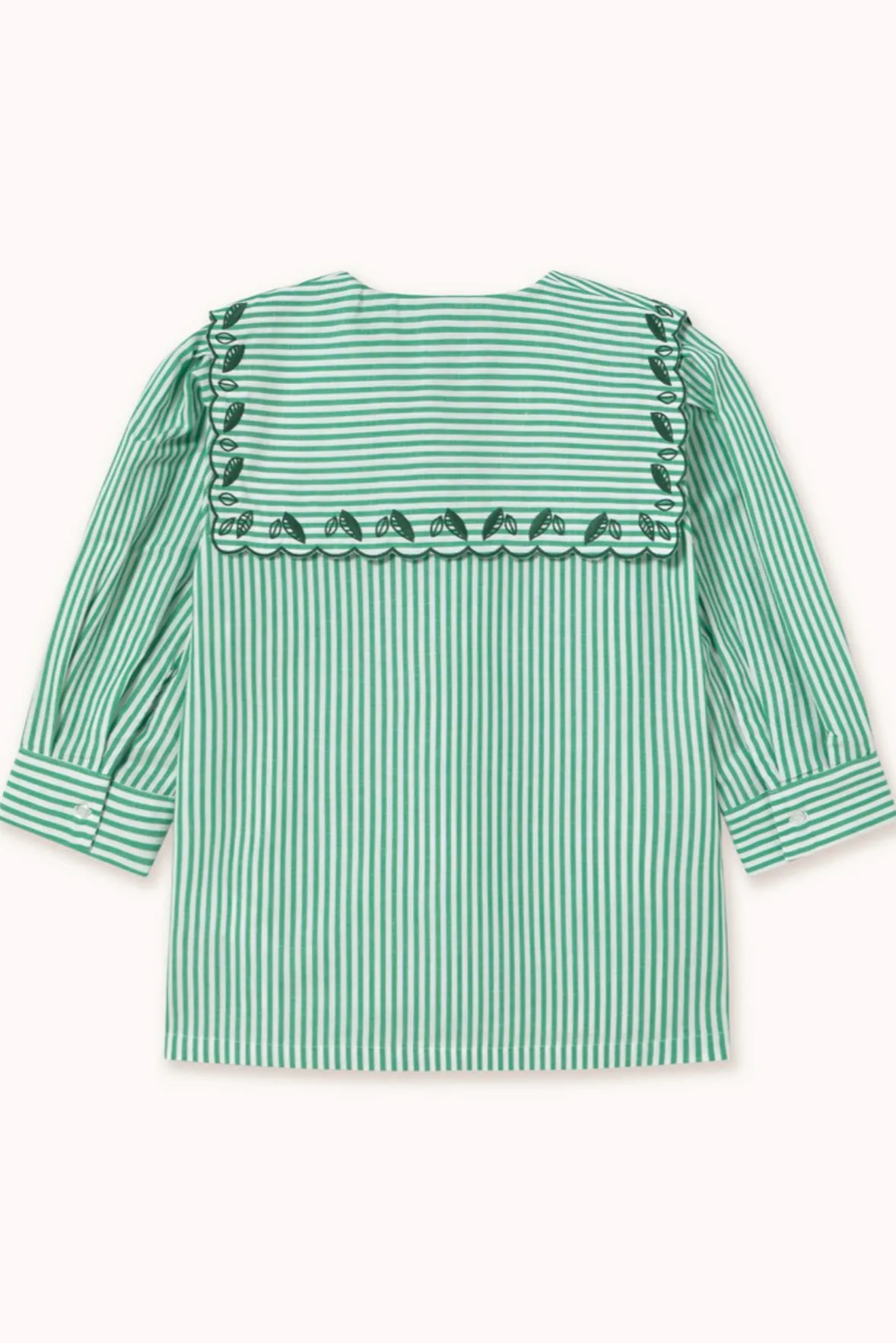 The Tiny Big Sister Striped Embroidered Blouse