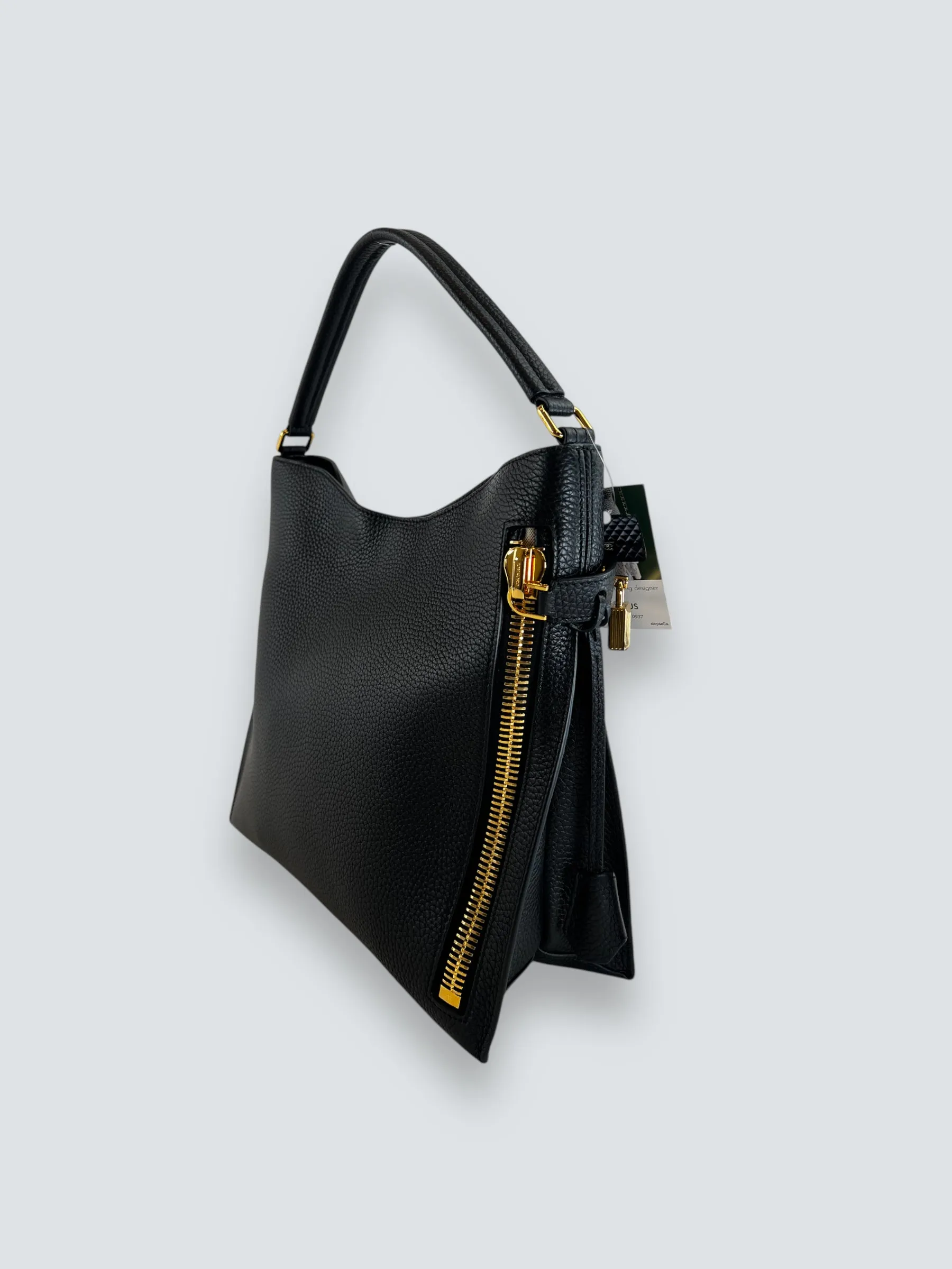Tom Ford Black Leather Alix Hobo