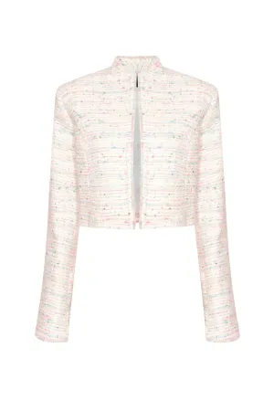 Tweed Short Jacket in Pastel Colours - Hermione